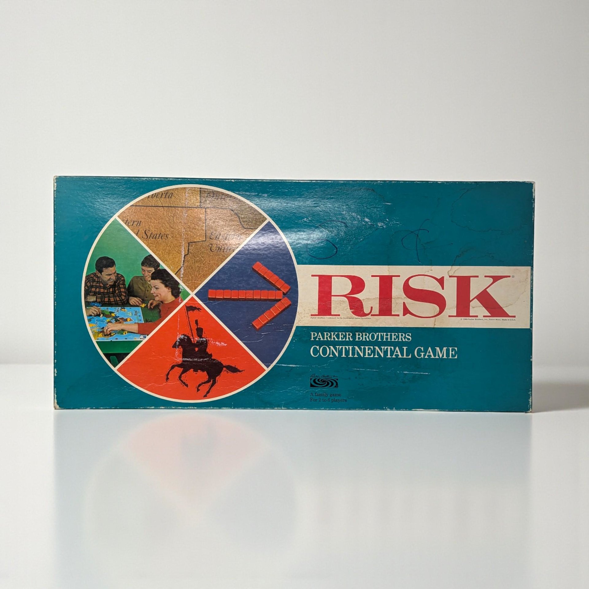 Vintage 1968 Risk Board Game: Parker Brothers Continental Strategy Game