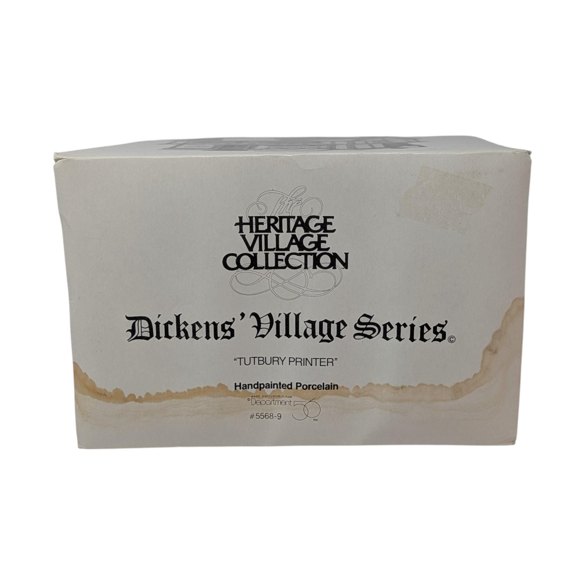 Vintage 1990 Tutbury Printer: Dept 56 Dickens' Village Porcelain House