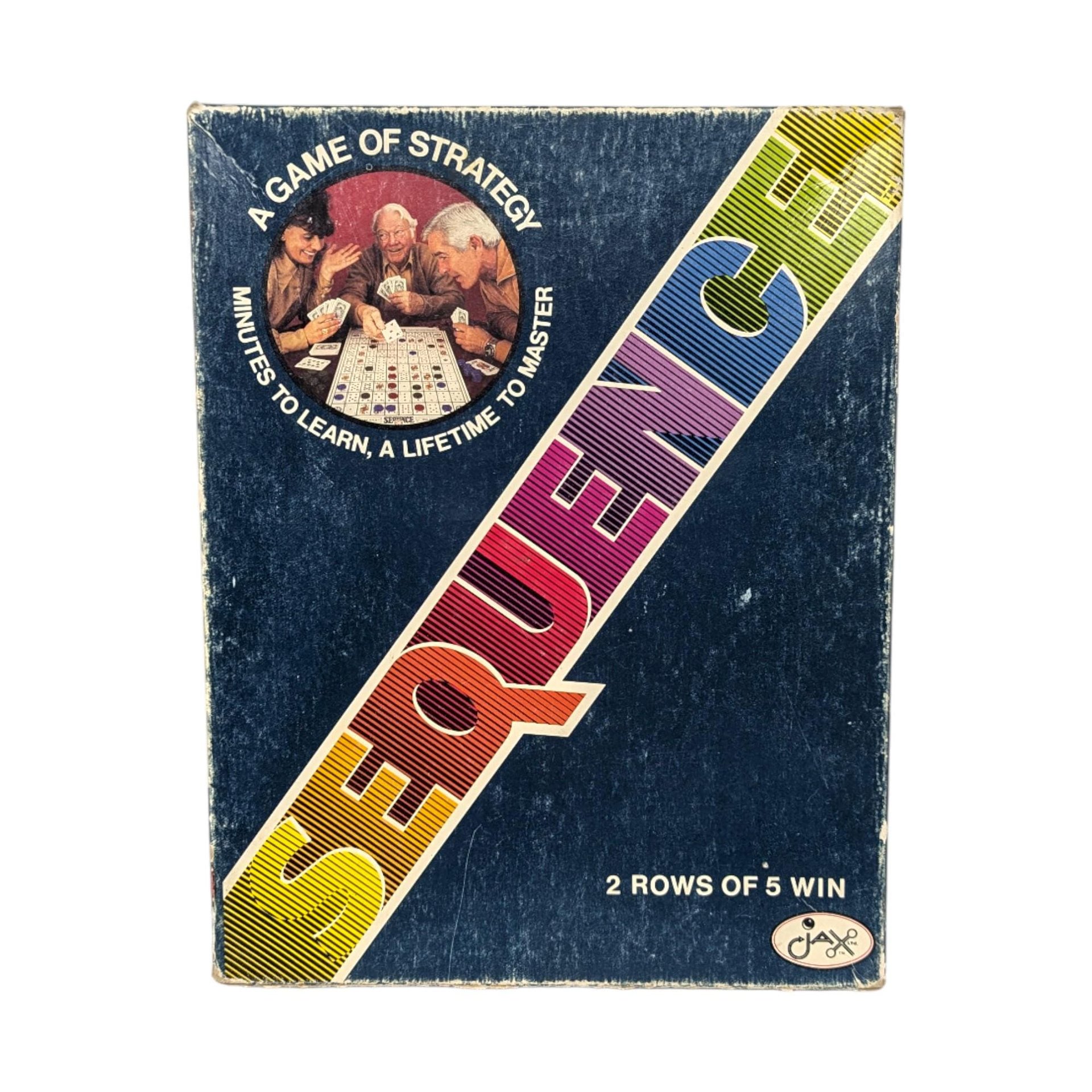 Vintage 1982 Sequence Board Game: Jax Ltd. Strategy Card Game Complete