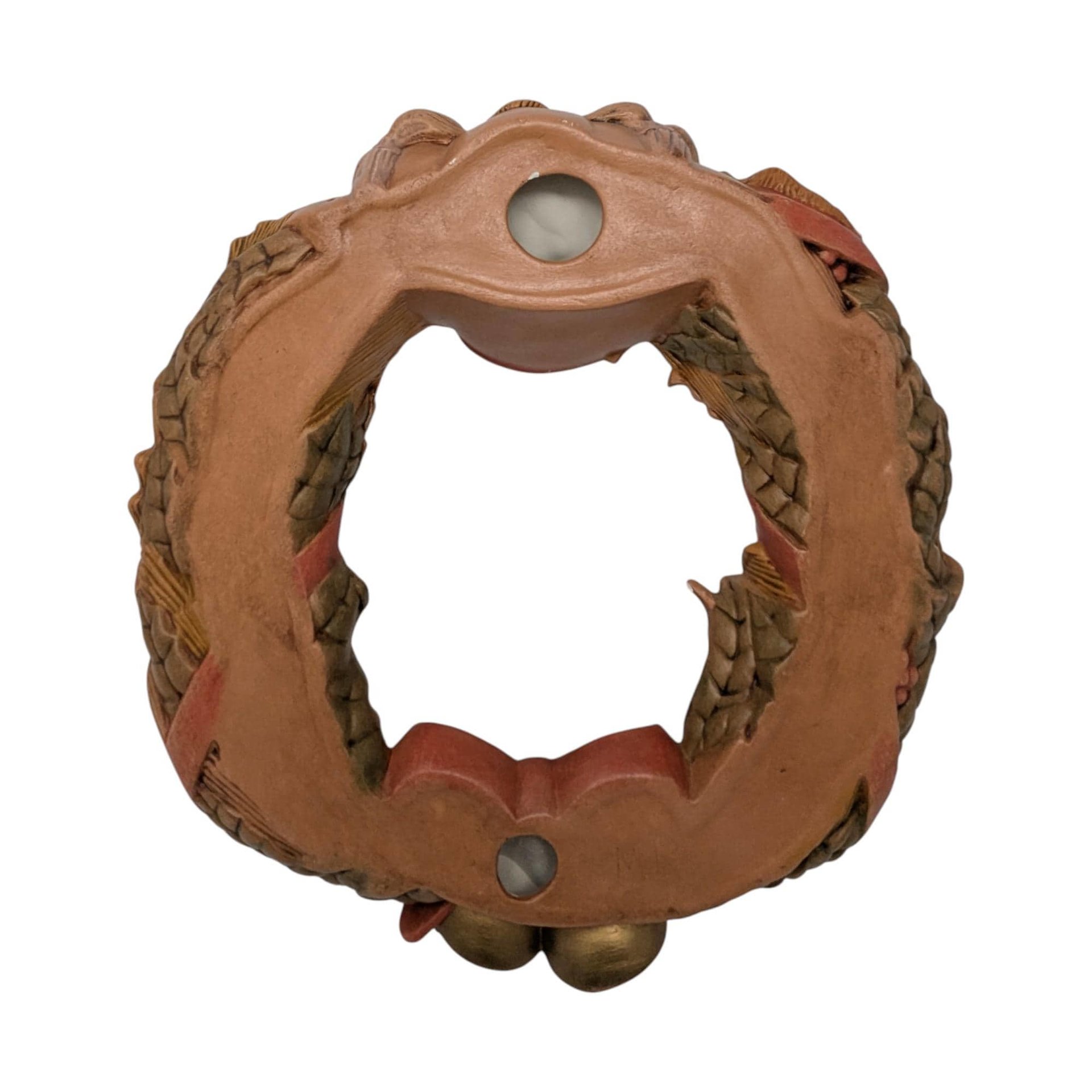 Vintage Nativity Wreath: Ceramic Handpainted Christmas Wall Decor