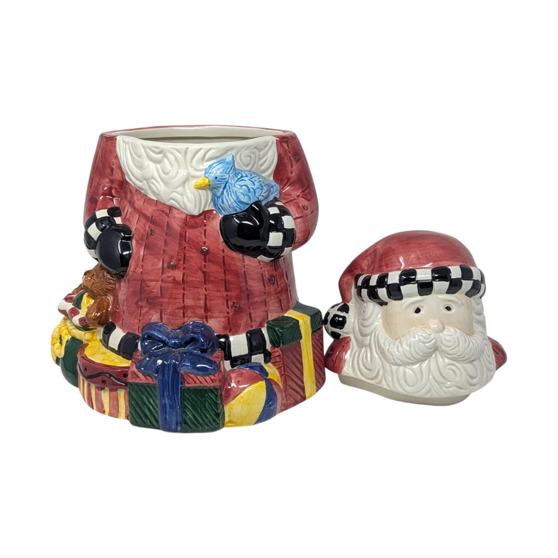 Vintage Ceramic Santa Claus Cookie Jar: Debbie Mumm