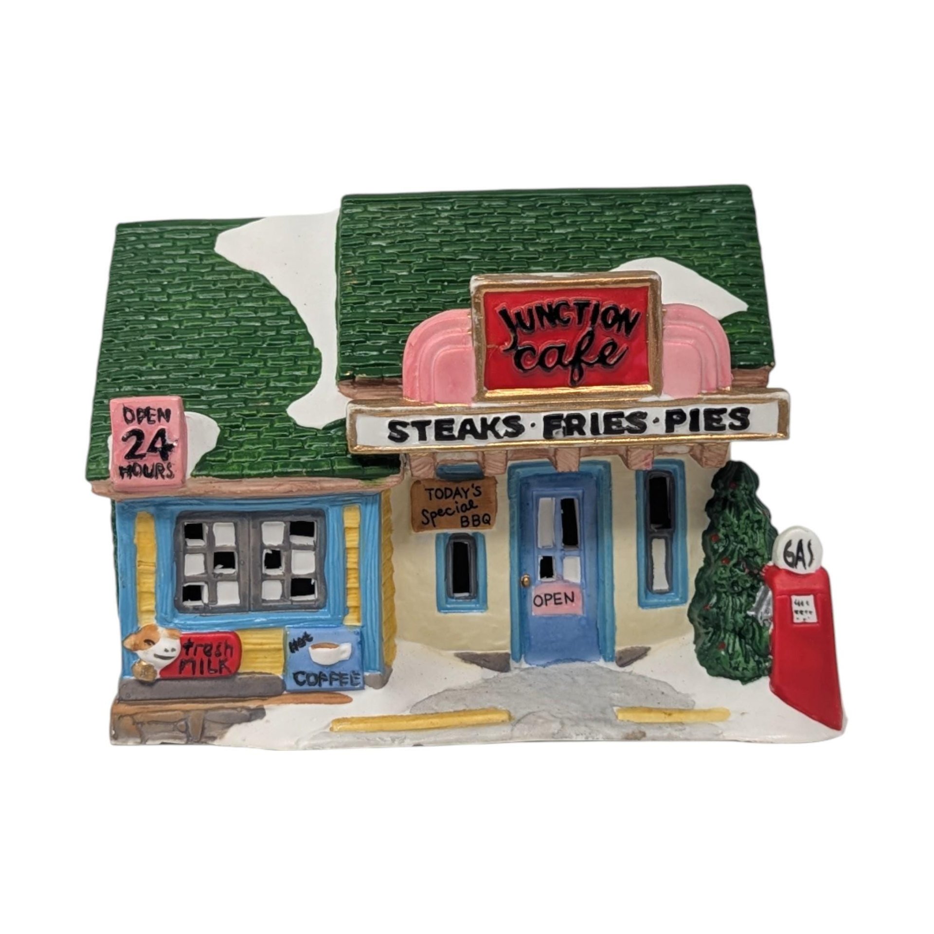 Vintage 1997 Junction Cafe Lighted Building: Seasonal Specialties Village