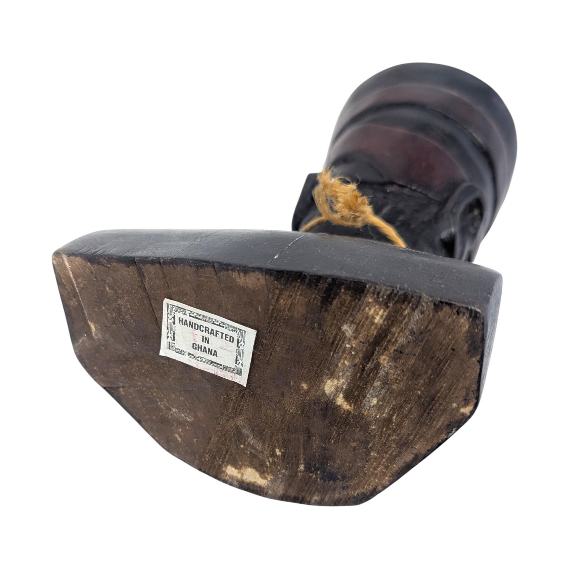 Vintage Handcrafted Wooden Nefertiti Style Bust: Made in China