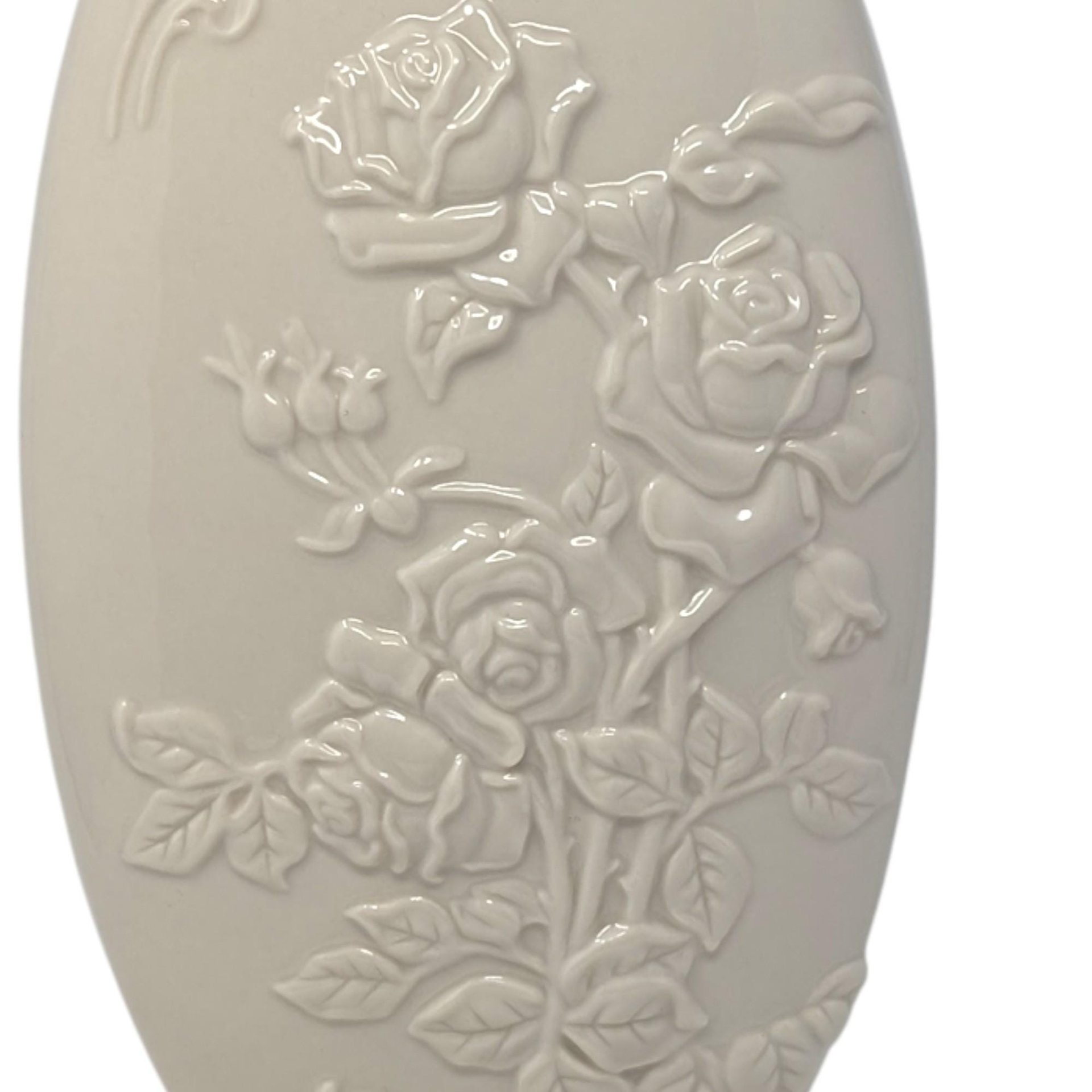 1989 'Mother's Day Roses' by Lenox Ivory Porcelain Vase