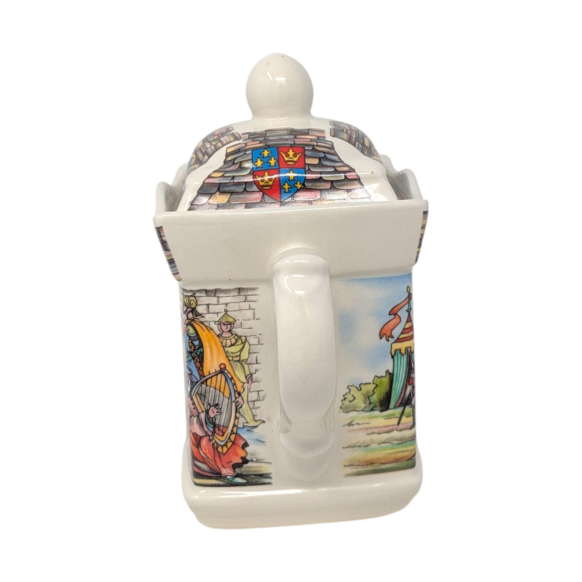 Vintage Sadler King Arthur Porcelain Teapot: Sir Lancelot of the Round Table Camelot Decor