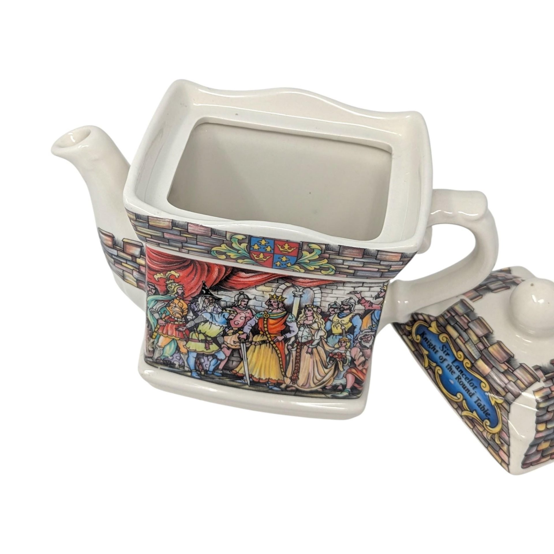 Vintage Sadler King Arthur Porcelain Teapot: Sir Lancelot of the Round Table Camelot Decor