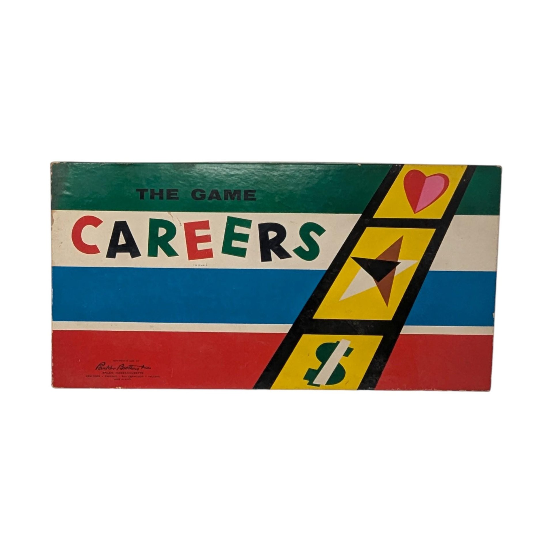 Vintage 1956 The Game of Careers Board Game: Parker Brothers Mid-Century Edition