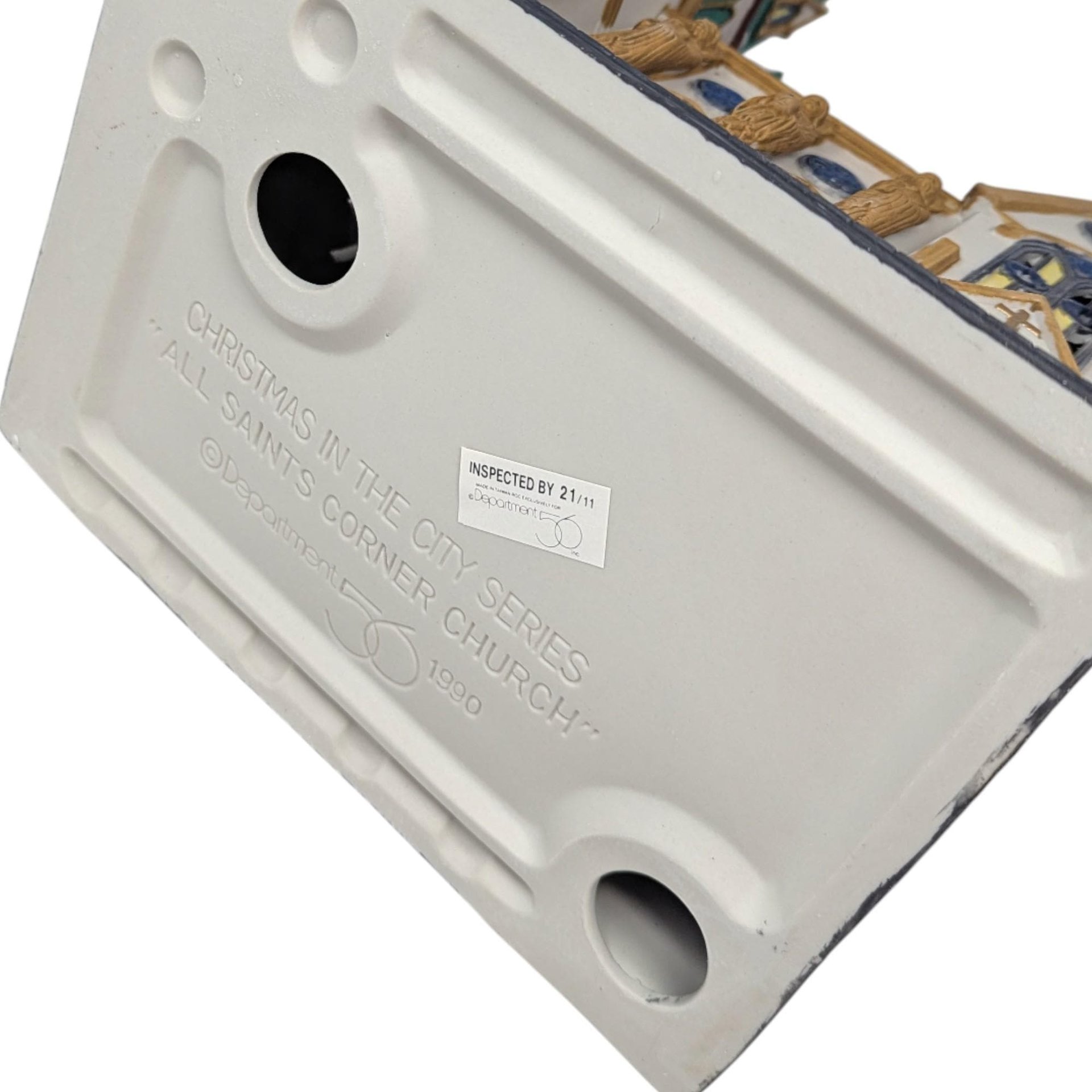 Vintage 1990 All Saints Corner Church: Dept 56 Christmas in the City