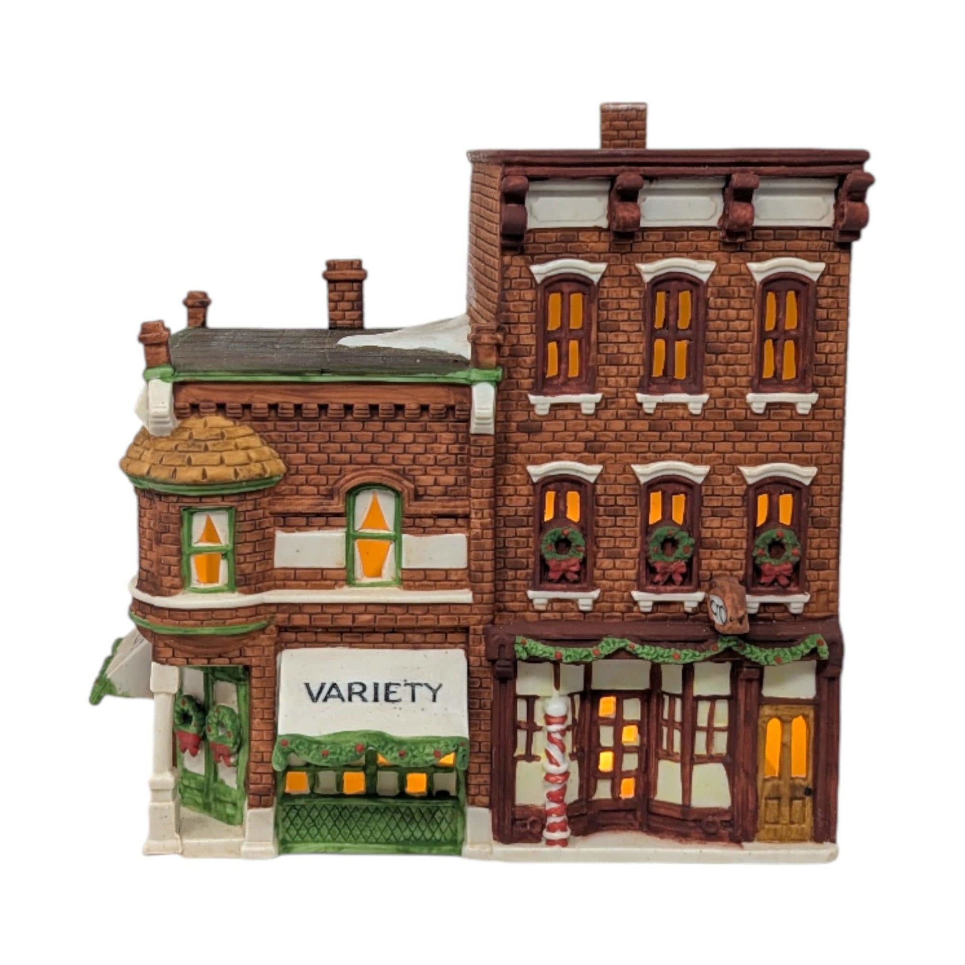 Vintage 1988 Variety Store and Barber Shop: Dept 56 Christmas in the City
