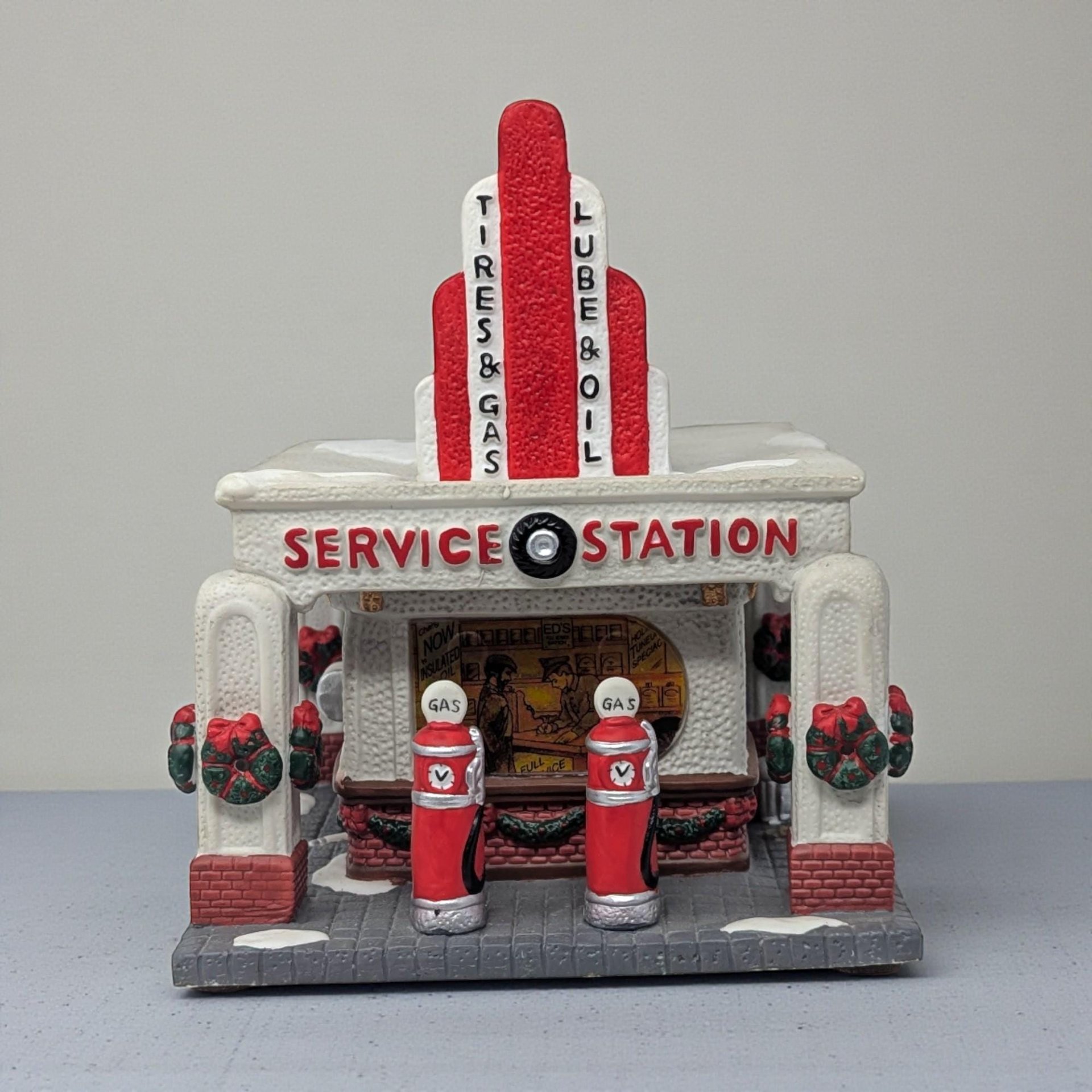 1999 St. Nicholas Square Service Station: Art Deco Gas Station Building (Imperfect)