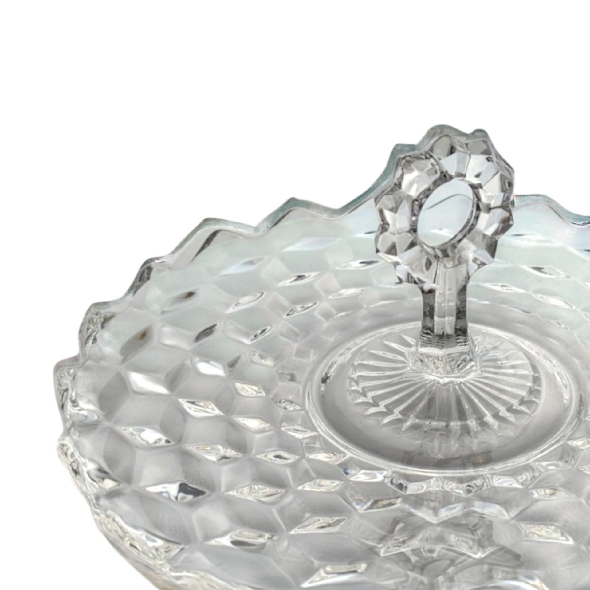 Vintage Fostoria American Clear Center-Handle Sandwich Tray