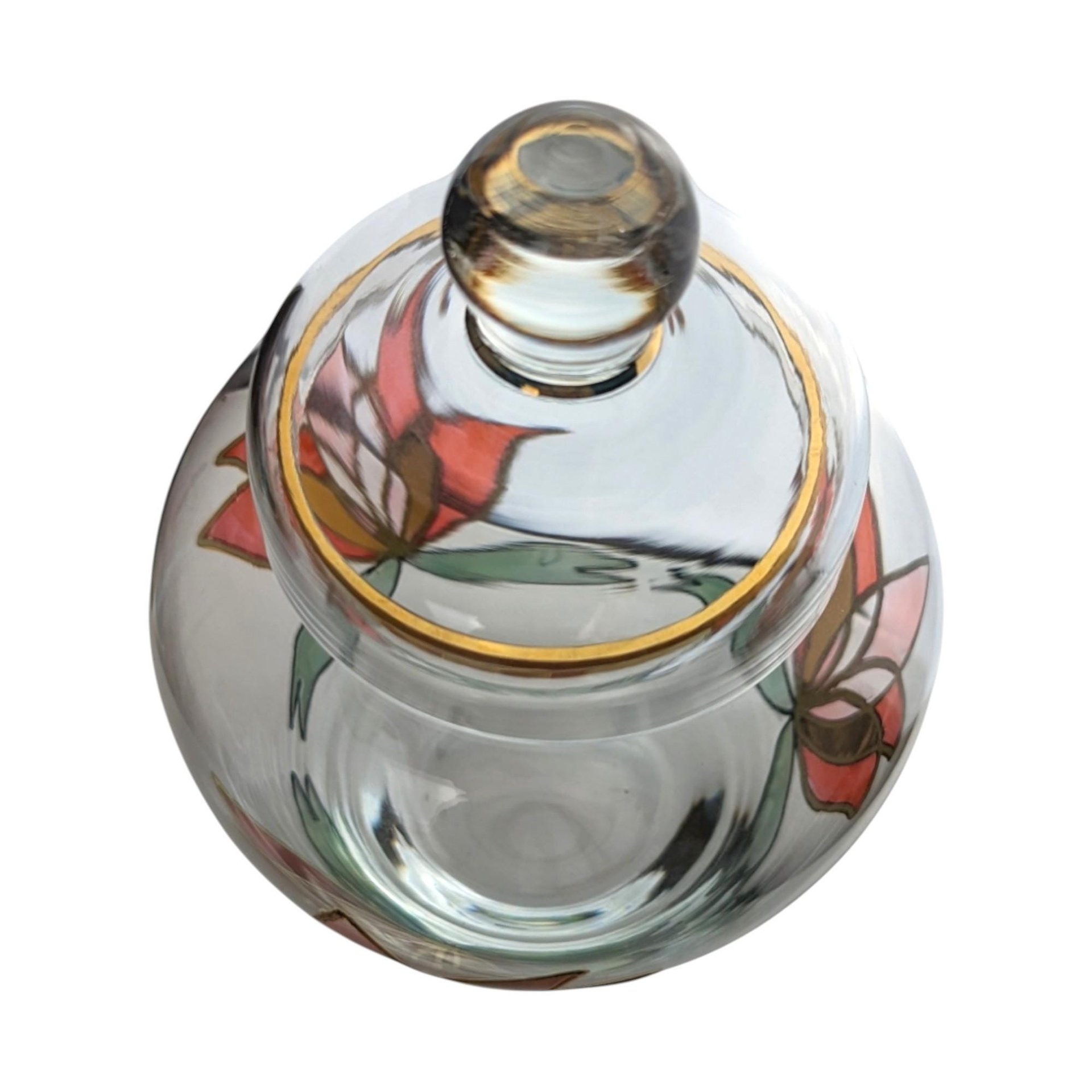 Vintage Hand-Decorated Apothecary Jar