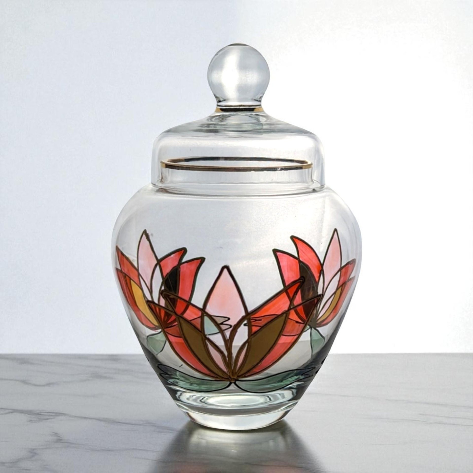 Vintage Hand-Decorated Apothecary Jar