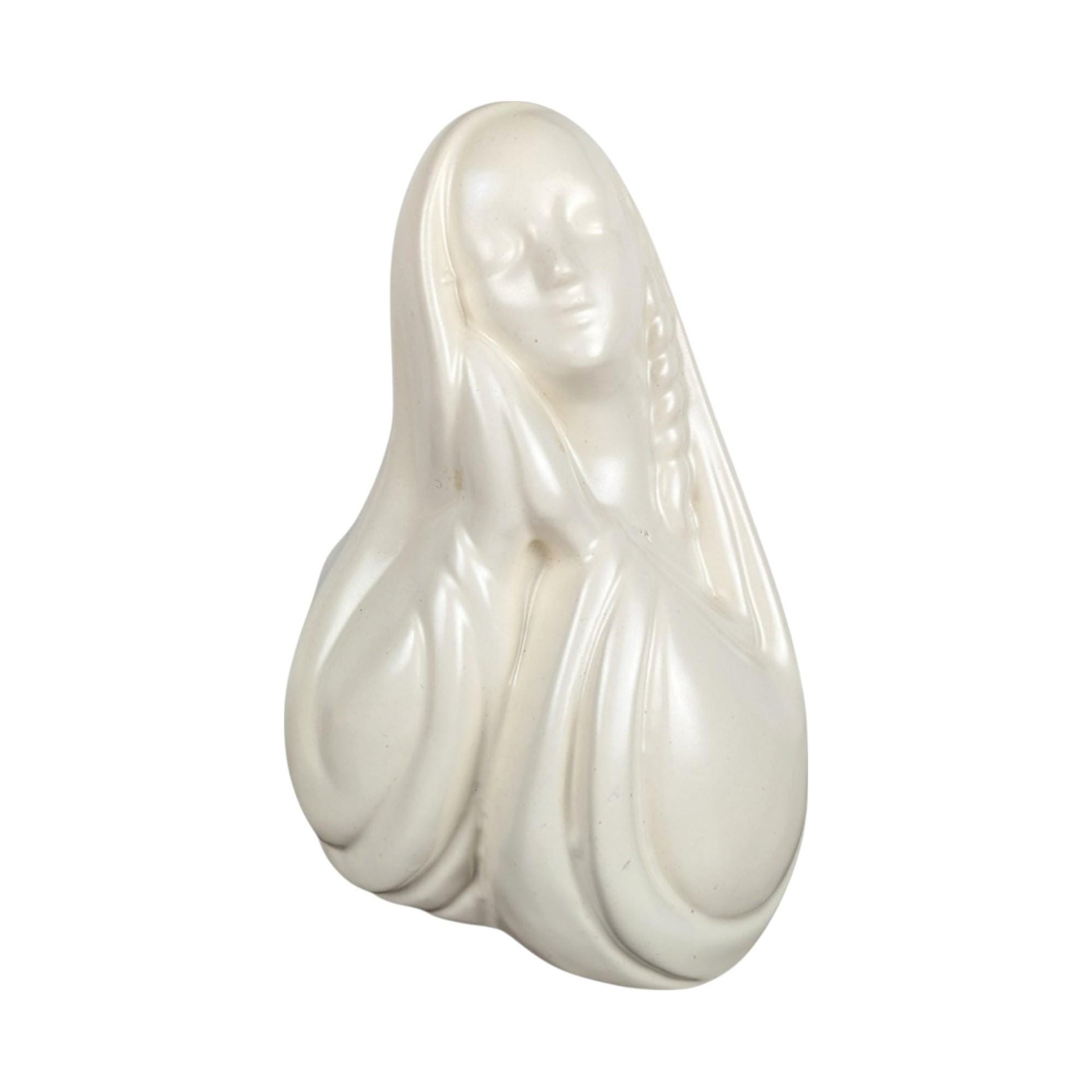 Vintage Pottery Madonna Music Box Planter