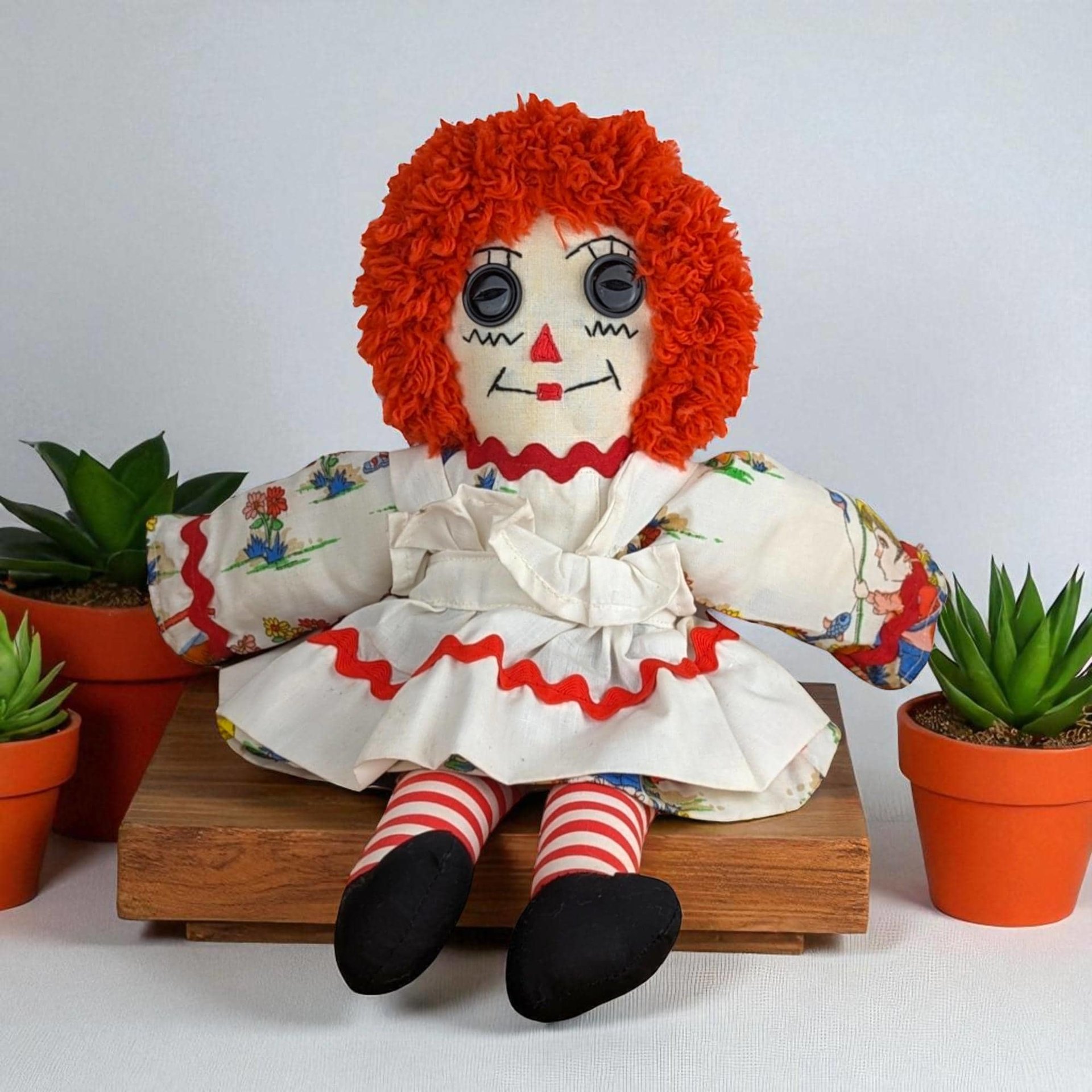 Vintage Handmade Raggedy Ann Doll