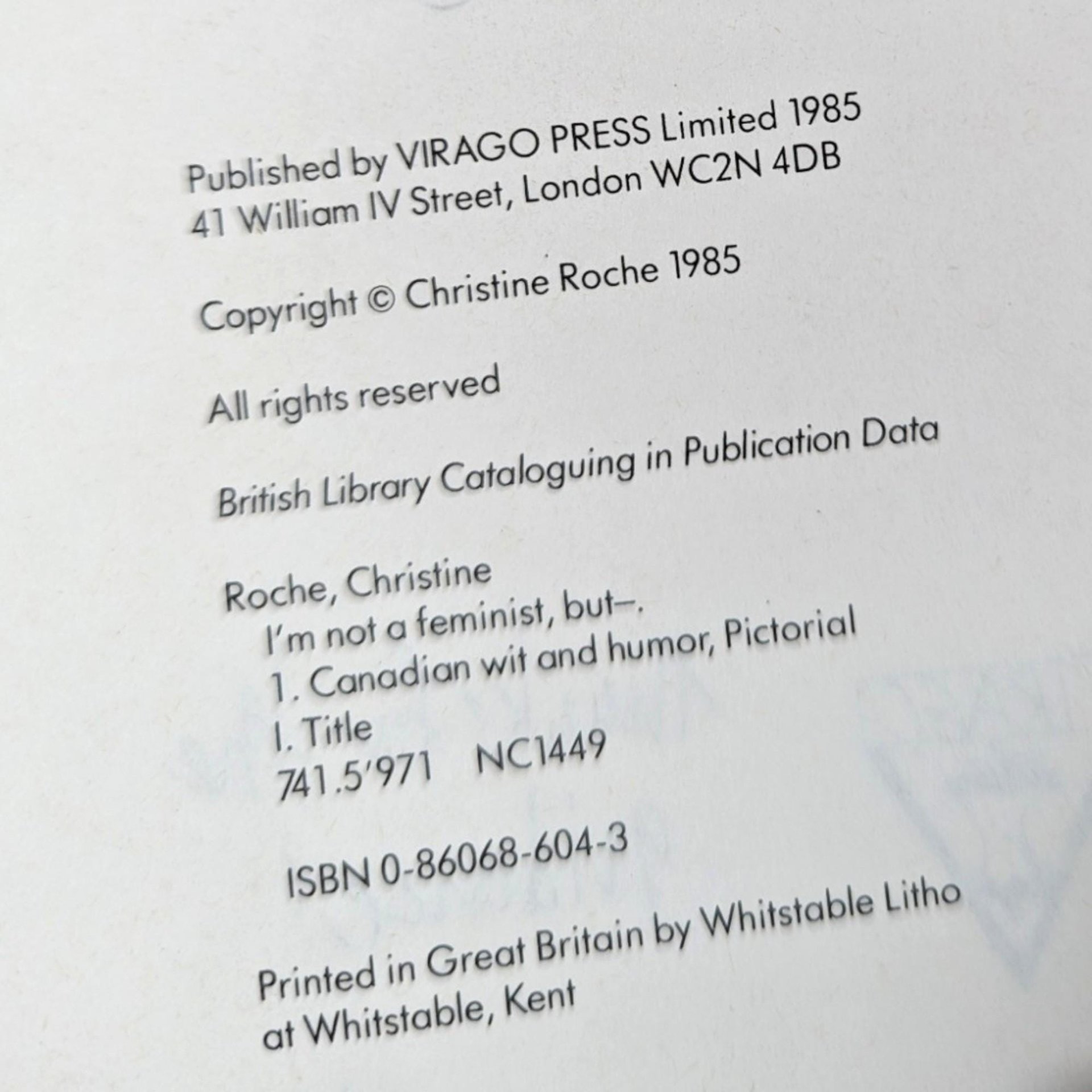 1985 I'm Not a Feminist But... Book, Christine Roche