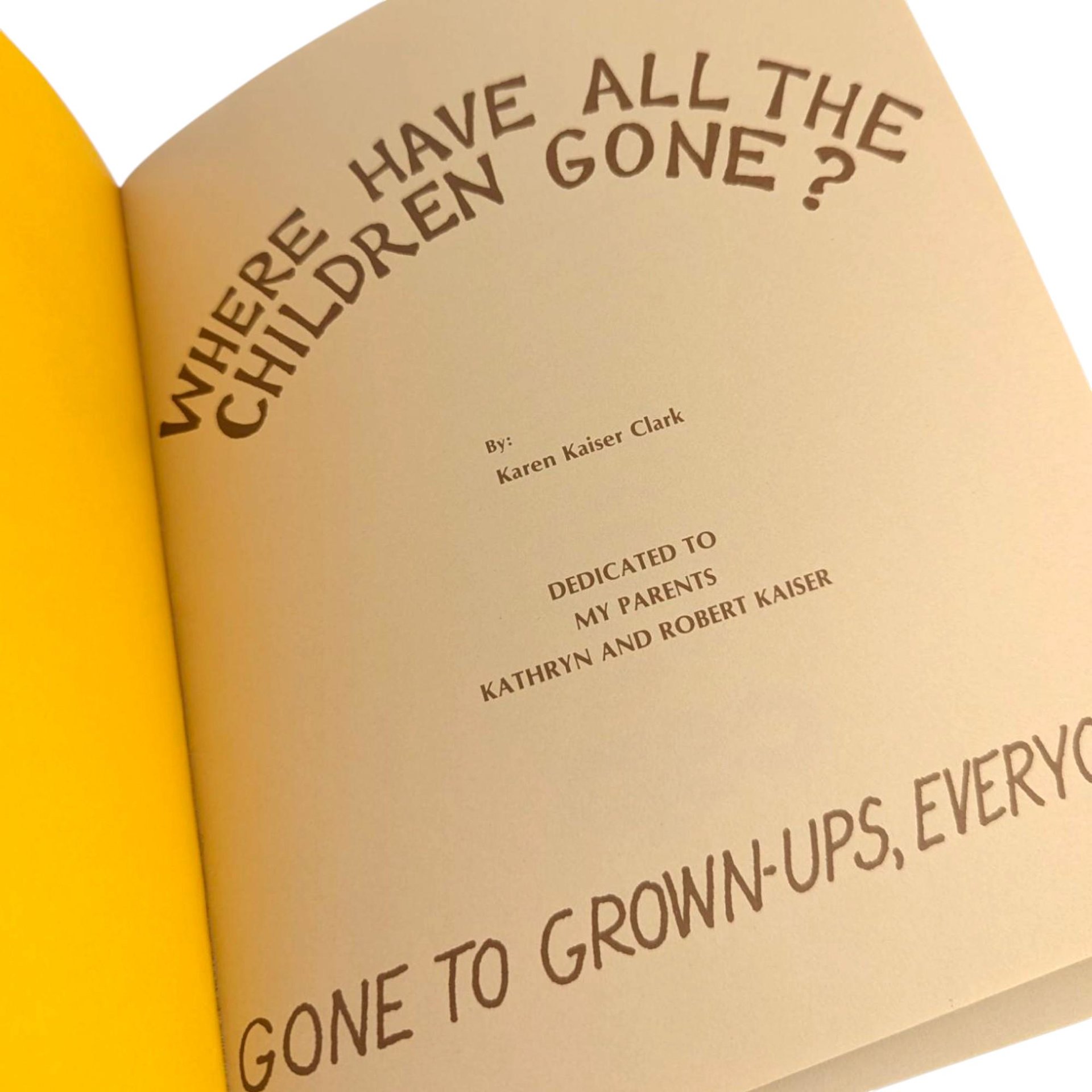 1977 Where Have All the Children Gone, Karen Kaiser Clark