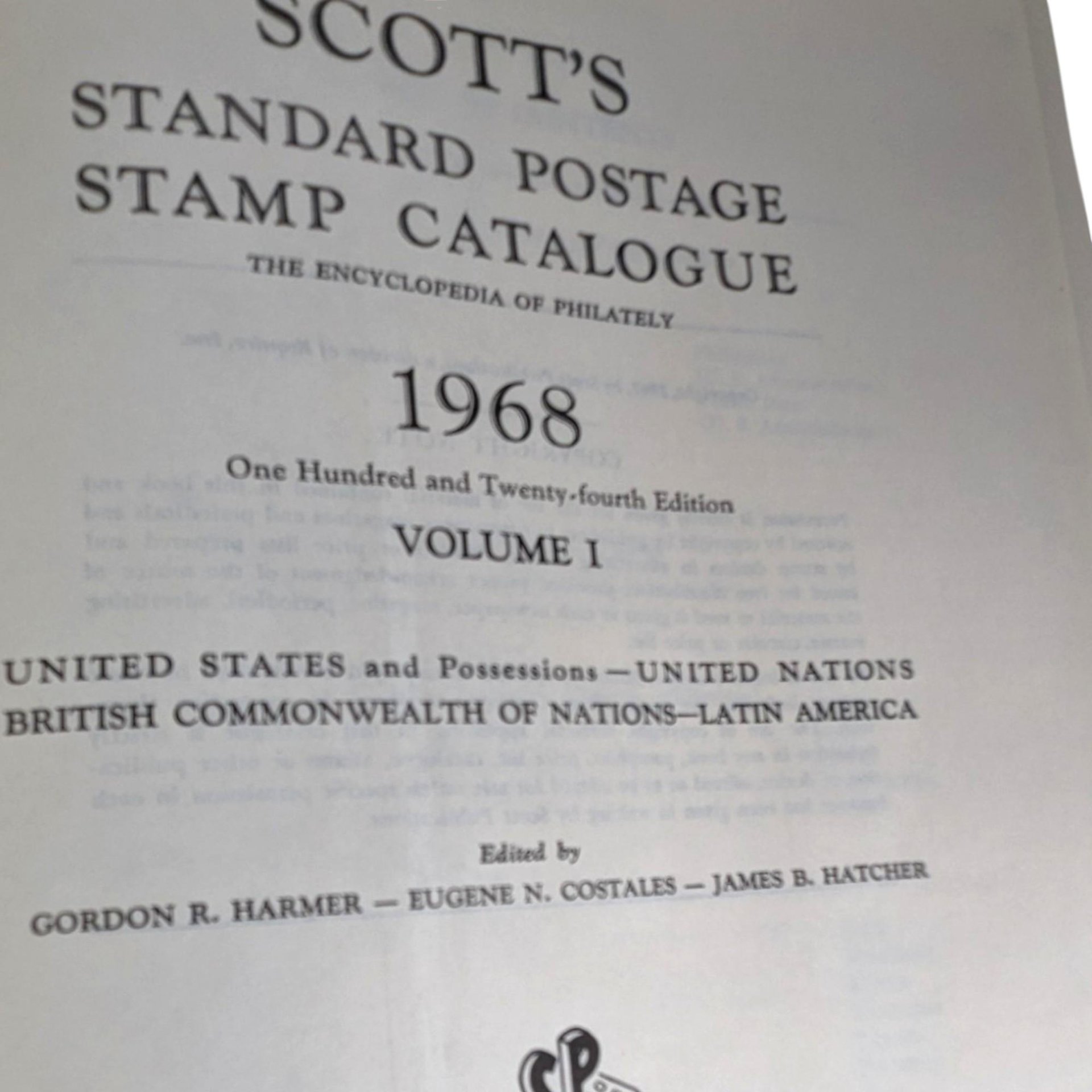 1968 Scott's Standard Postage Stamp Catalogue: Volume 1