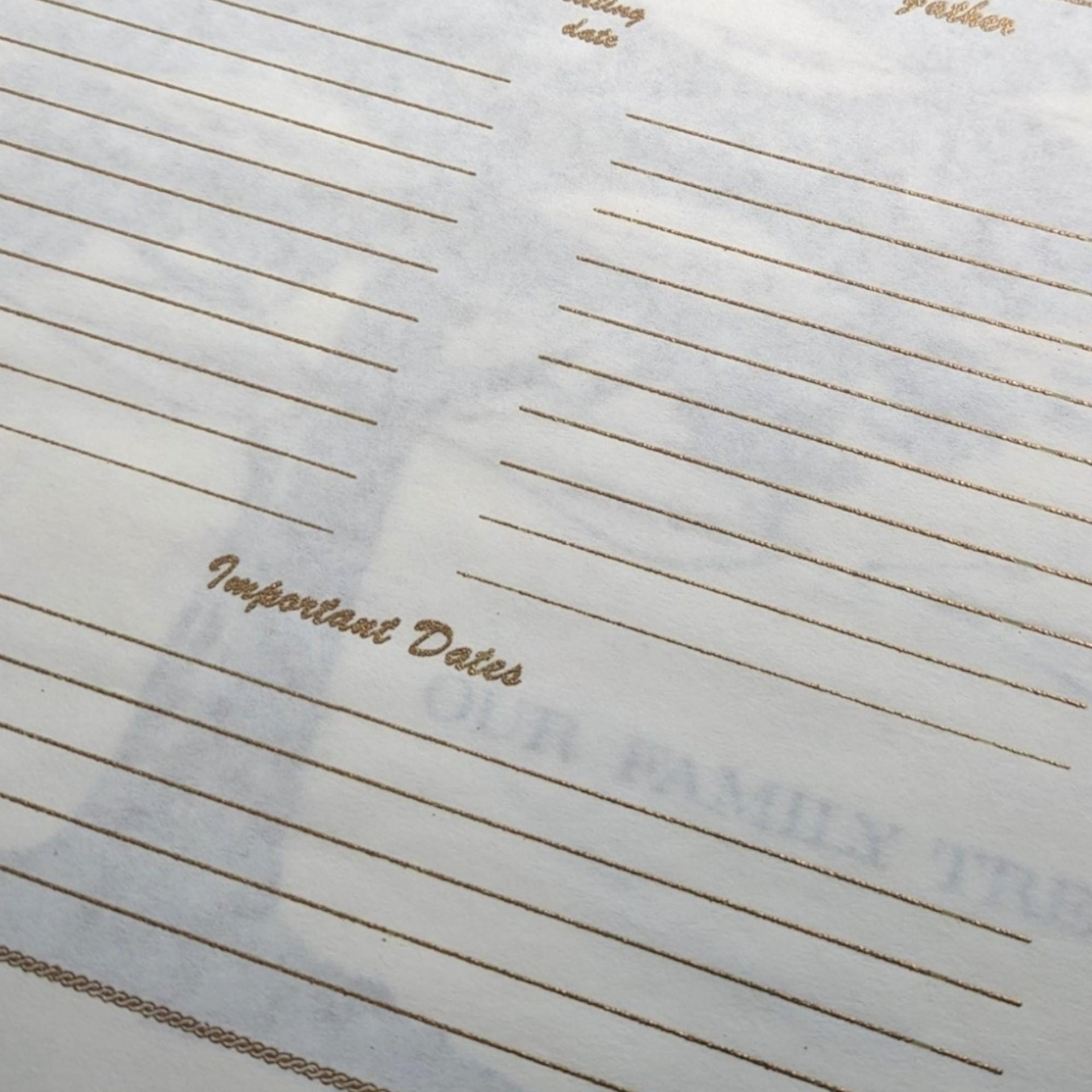 Vintage Memories Large Gold Embossed Cream Photo Album