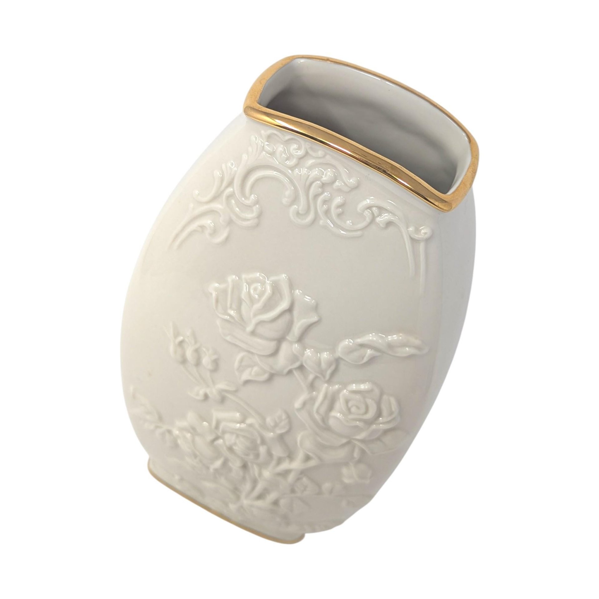 1989 'Mother's Day Roses' by Lenox Ivory Porcelain Vase