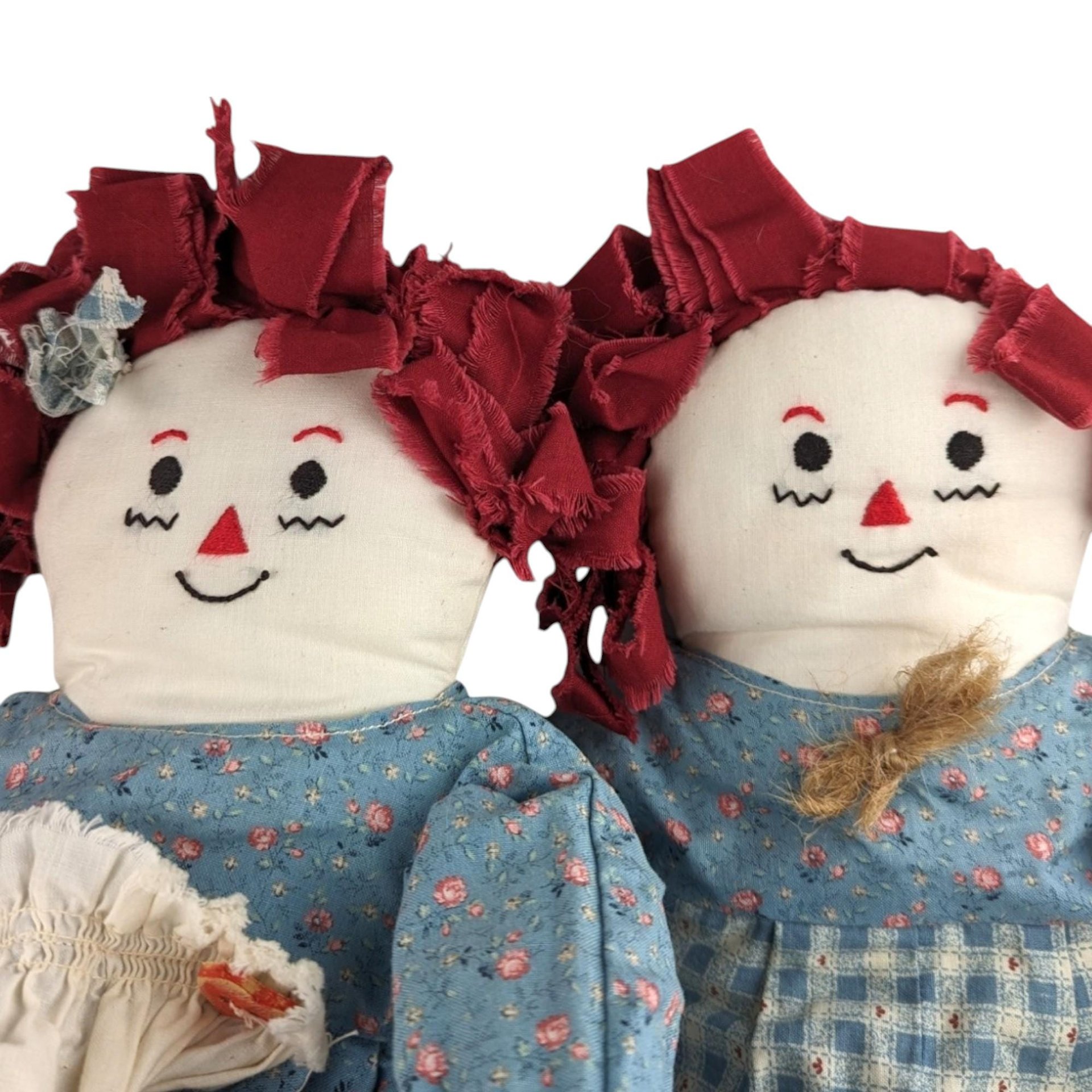 Vintage Handmade Raggedy Ann and Andy Pair