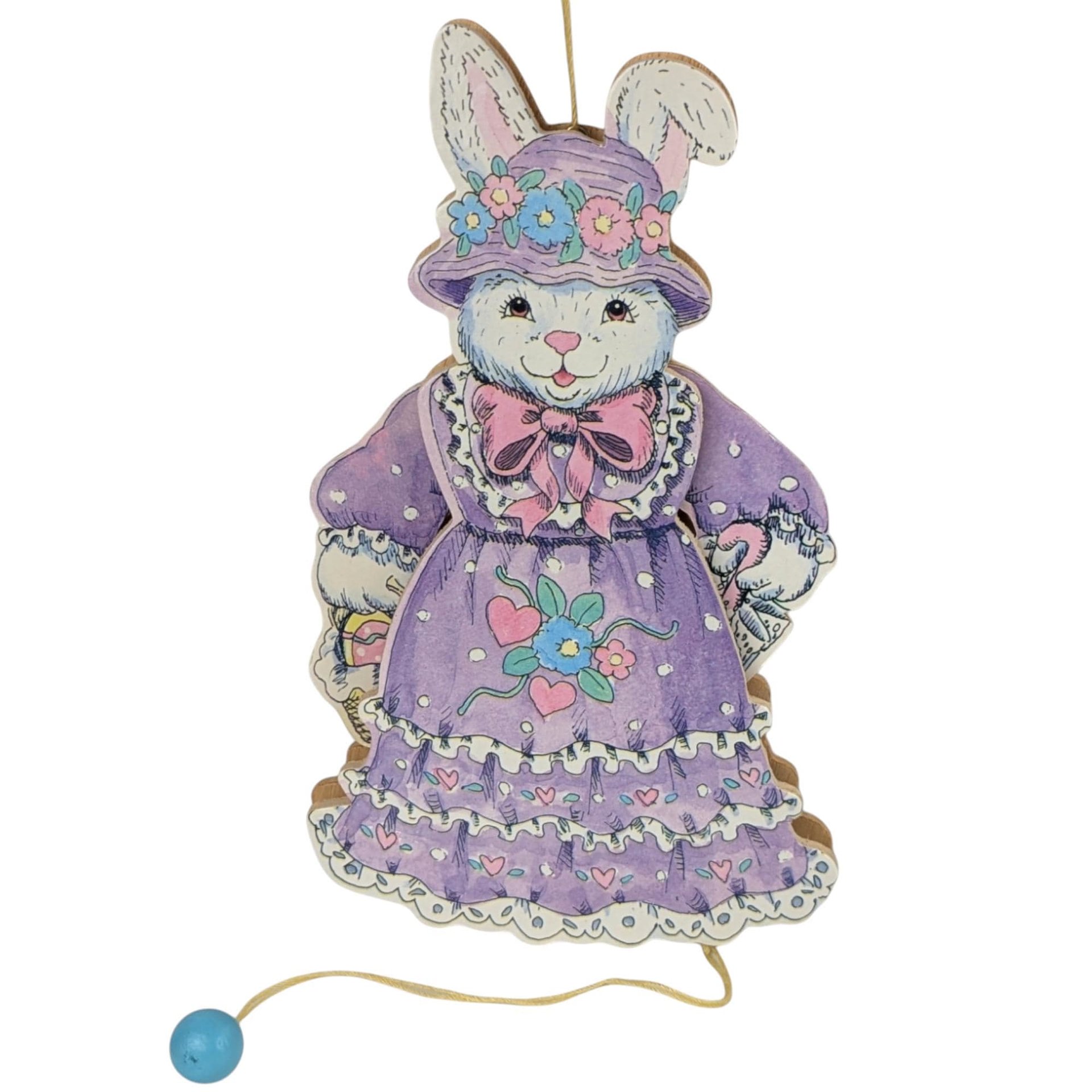 Vintage Easter Decor Choice: Pull String Bunnies or Trinket Box