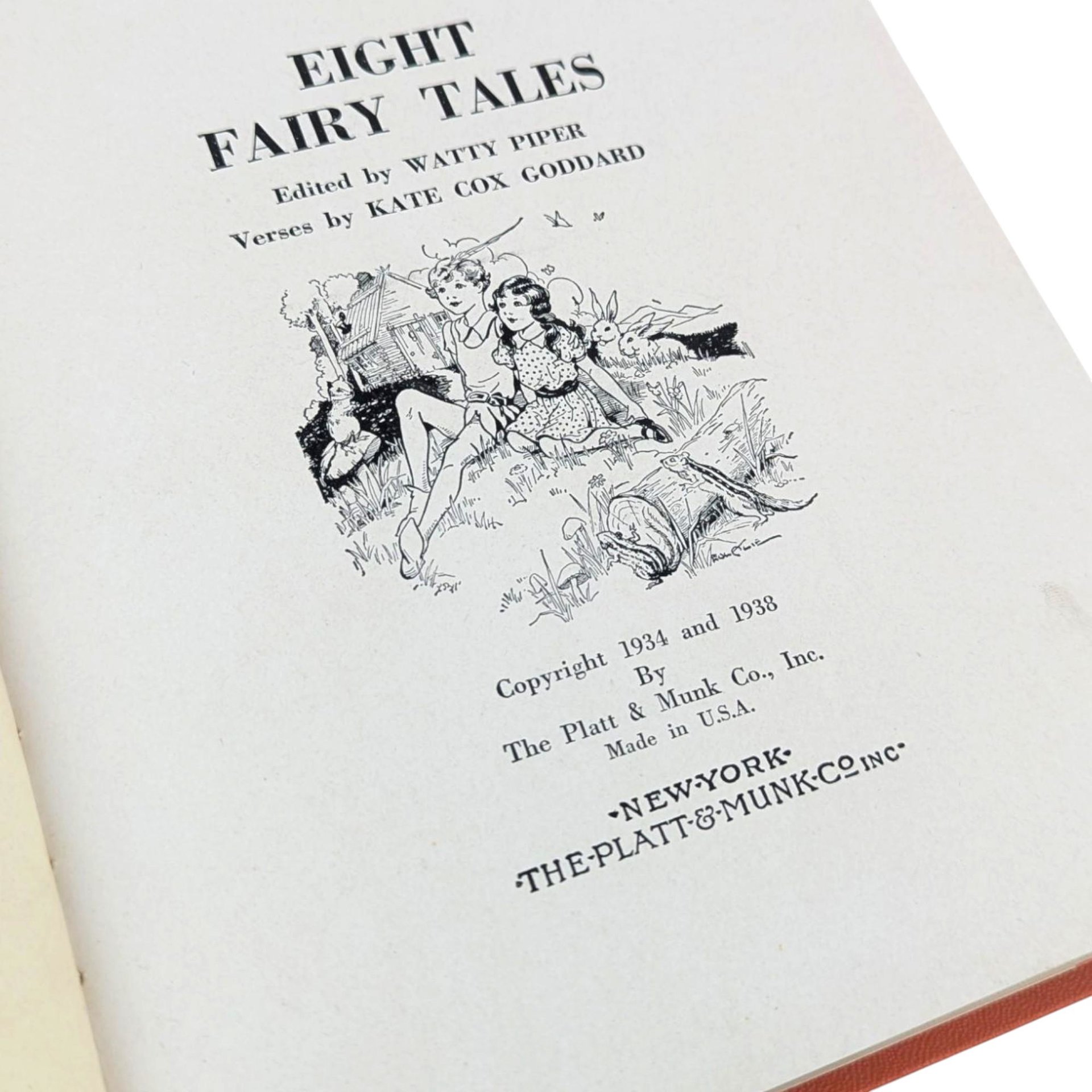 1938 Eight Fairy Tales Hardcover, Watty Piper