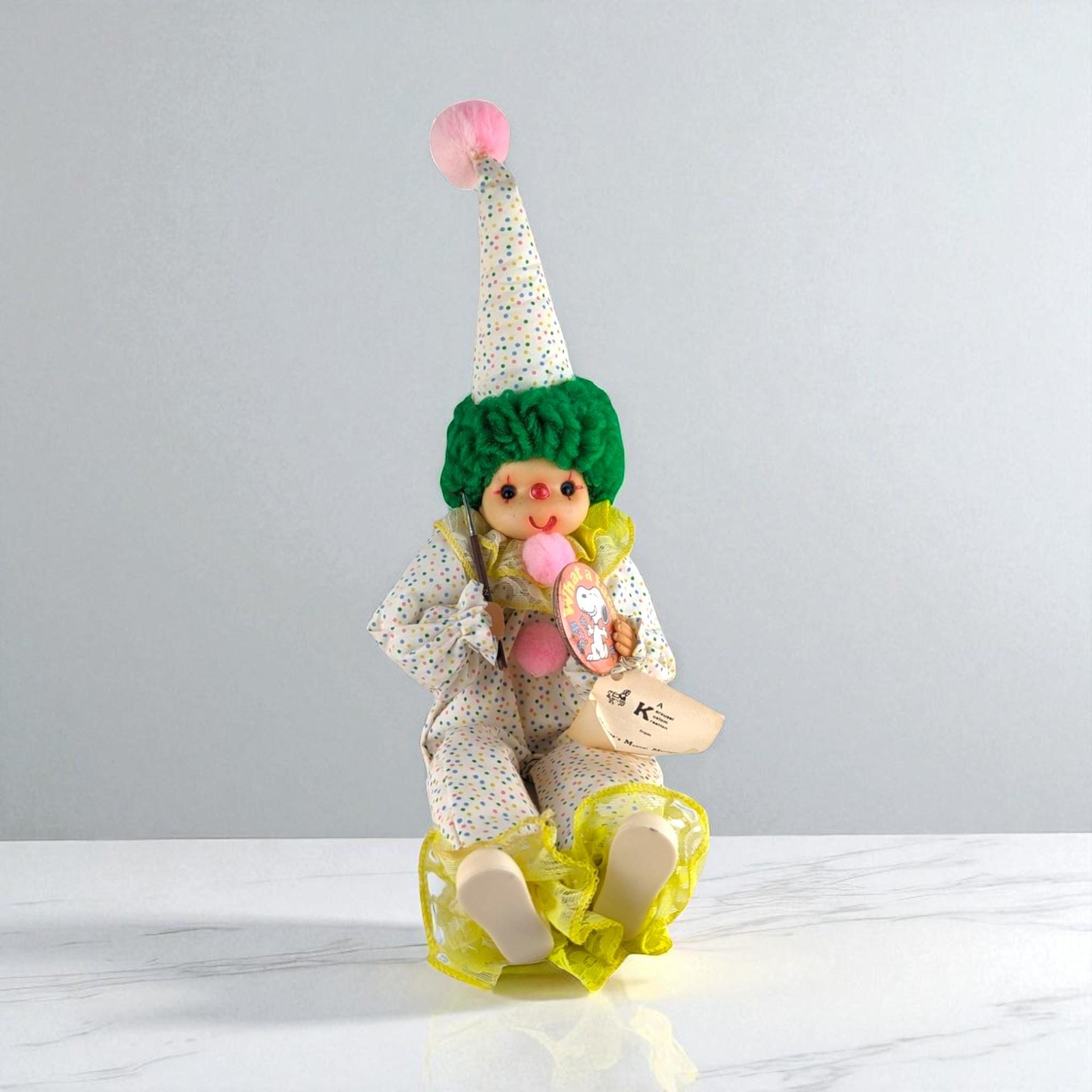 Vintage Musical Clown Shelf Sitter, Marianne's Musical Menagerie