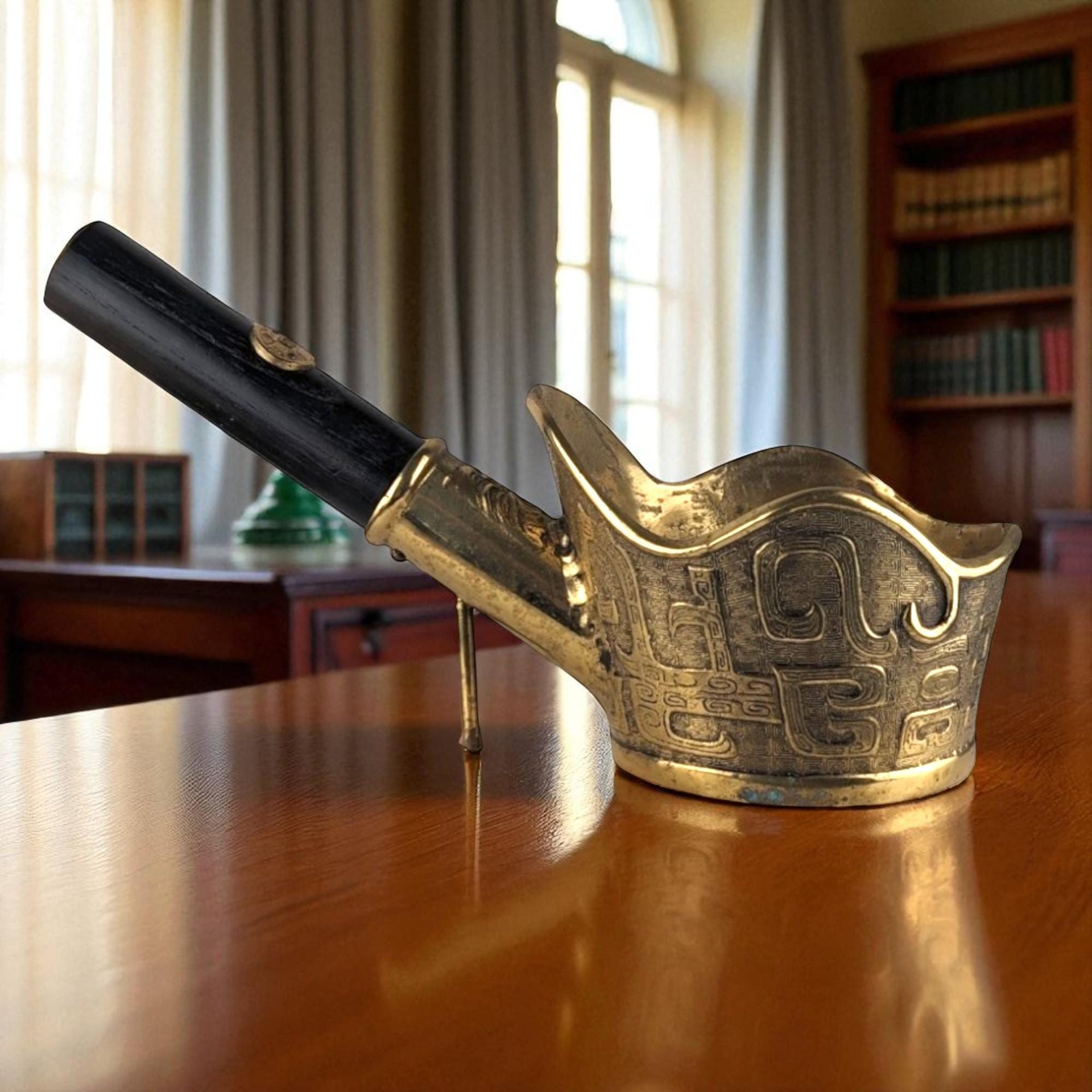 Vintage Chinese Brass Silk Iron