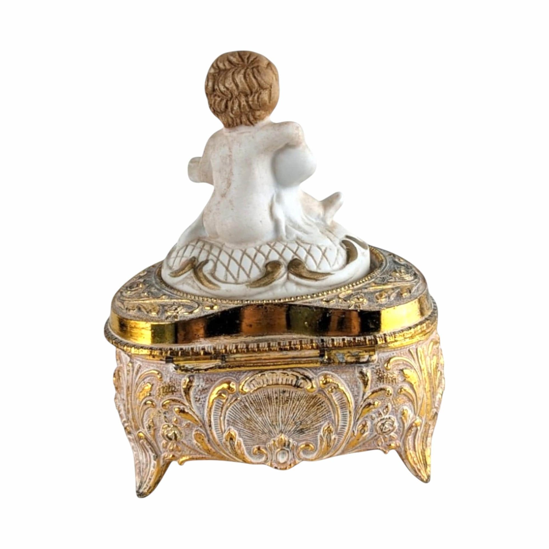 Vintage Cherub Trinket Box
