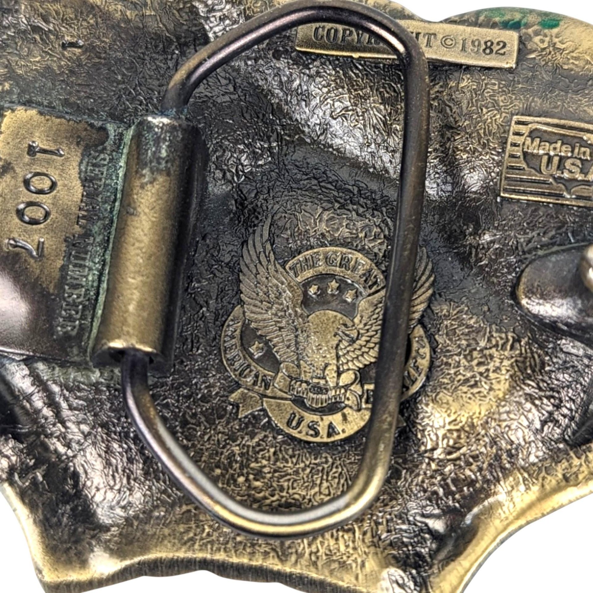 1982 Leaping Buck and Doe Belt Buckle