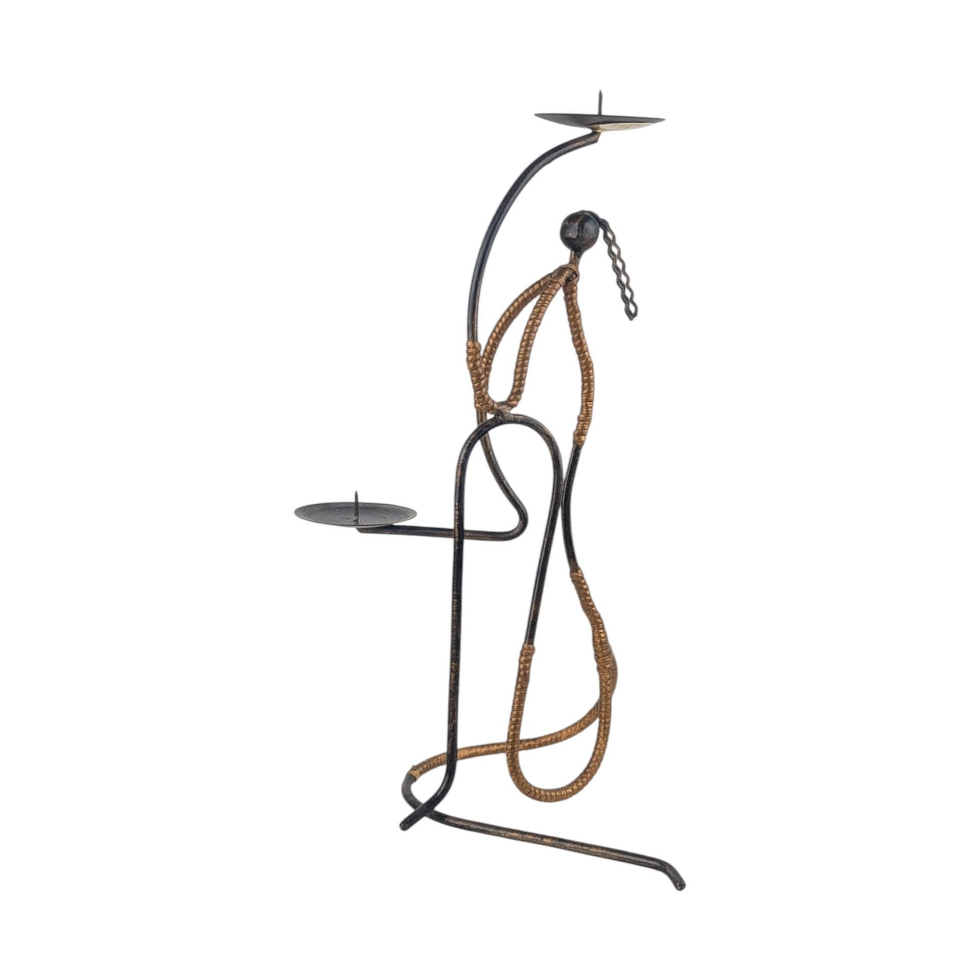 Vintage Lu Lu Collection Metal 2 Candle Holder