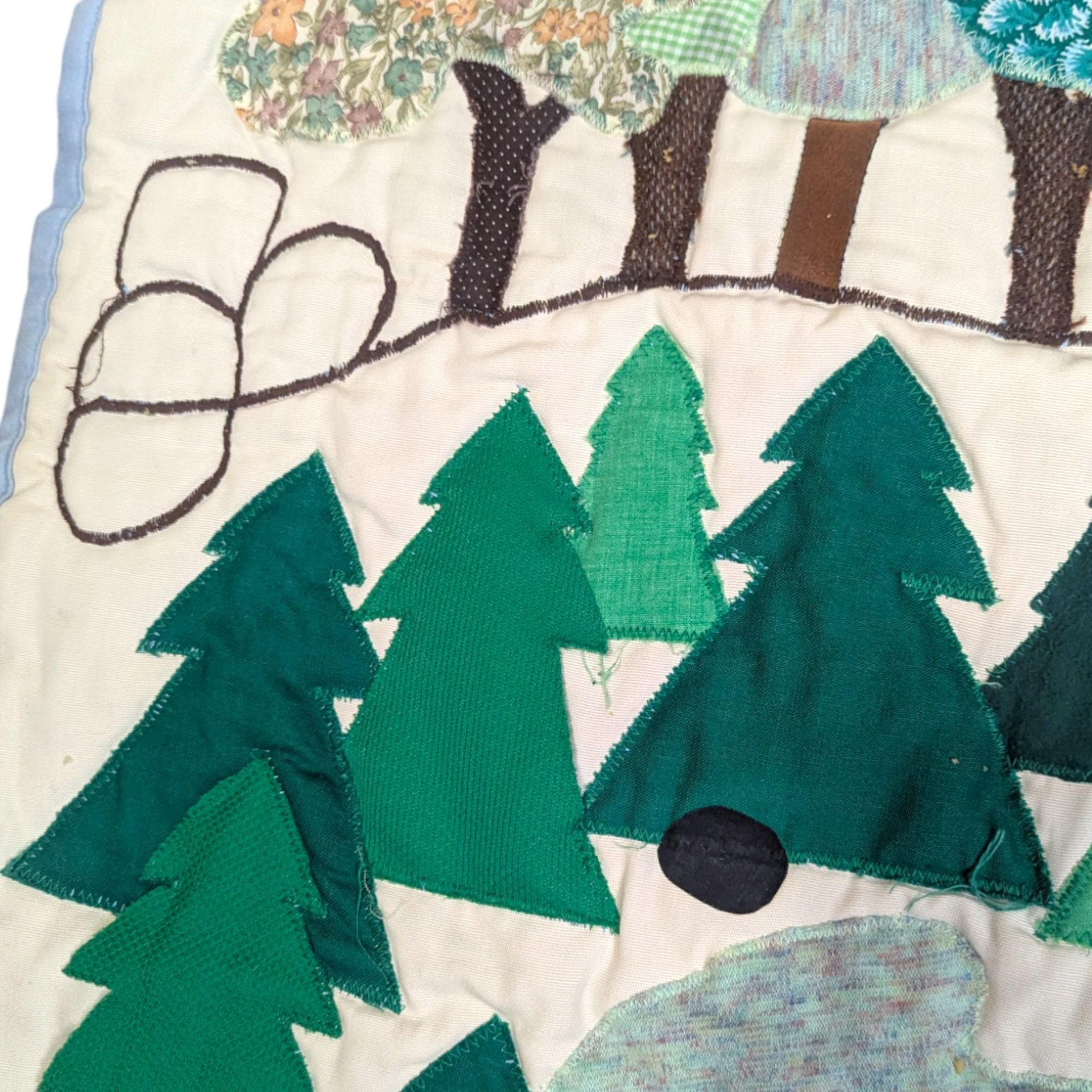 Vintage Handmade Bunnies in the Woods