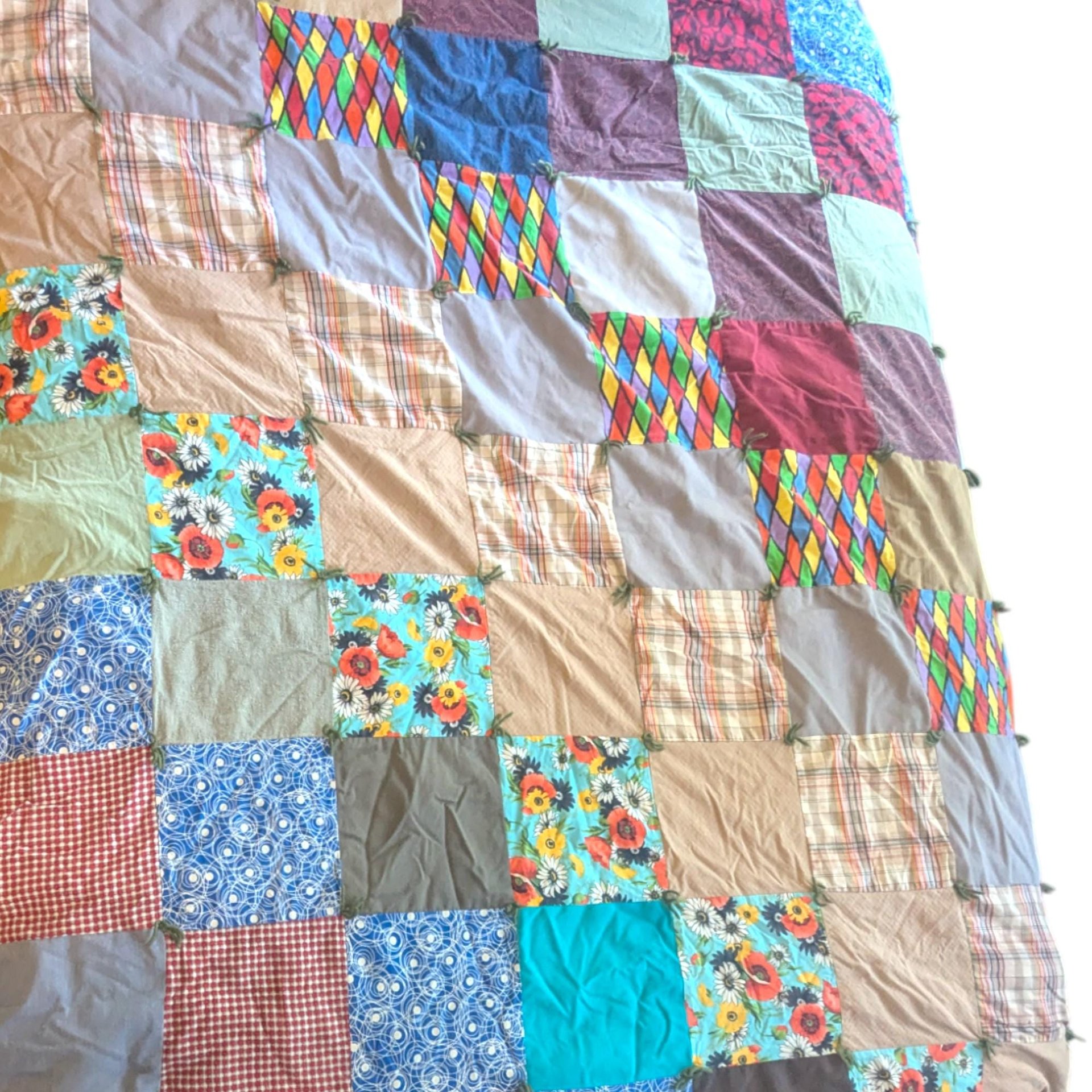 Vintage Handmade Patchwork Quilt