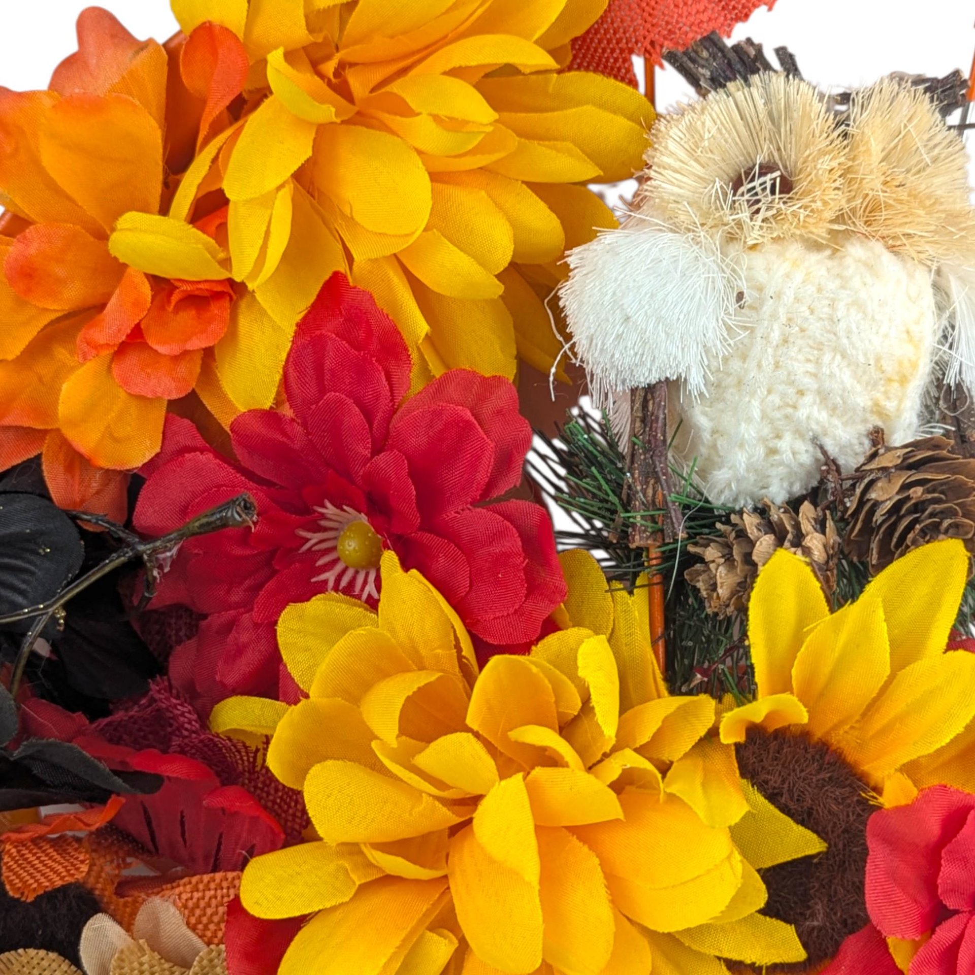 Vintage Autumn Owl Wreath