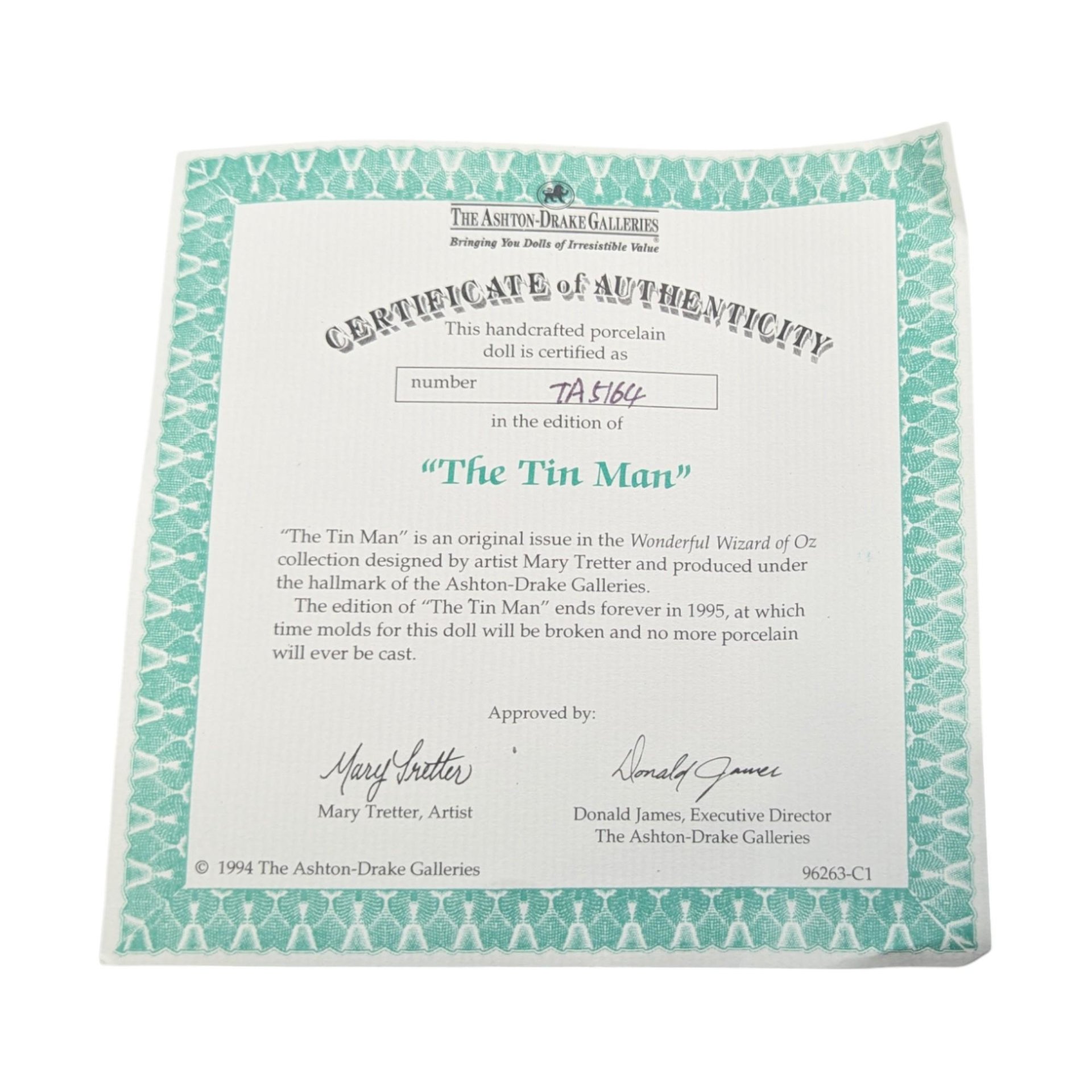 1994 Ashton Drake Tin Man Figure