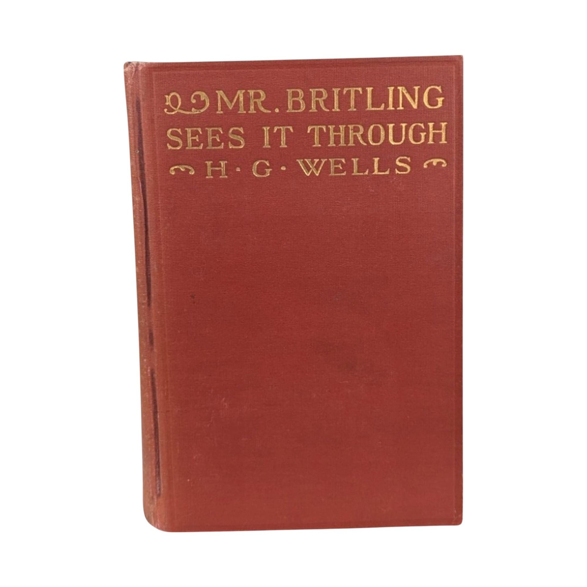 1916 Mr. Britling Sees It Through Hardcover, H.G. Wells