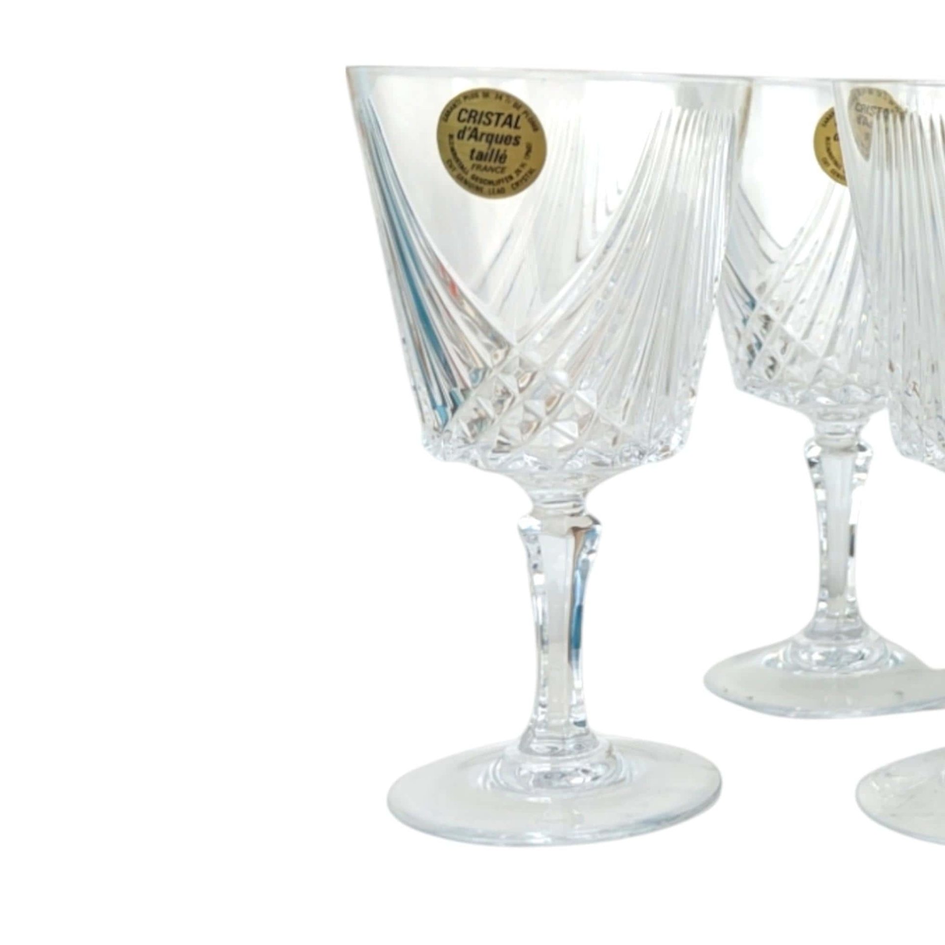 Vintage Crystal D'Arques Water Goblets