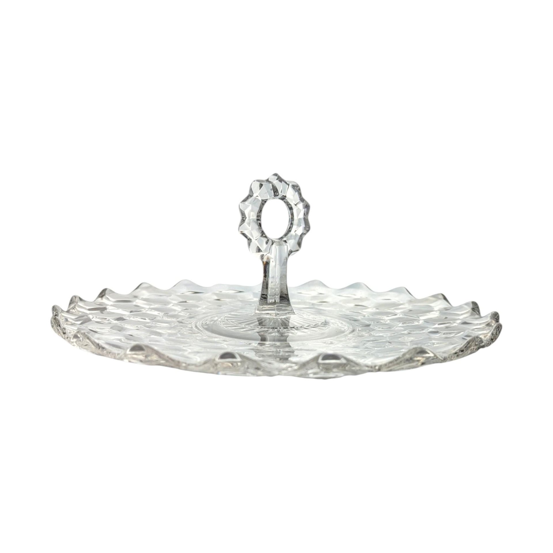 Vintage Fostoria American Clear Center-Handle Sandwich Tray