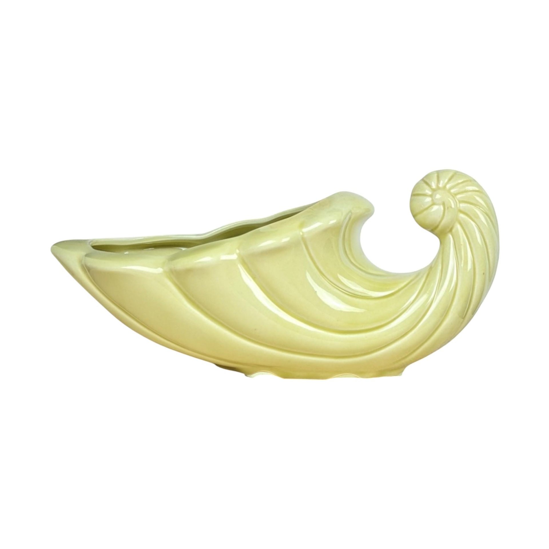 Vintage Yellow Cornucopia Planter