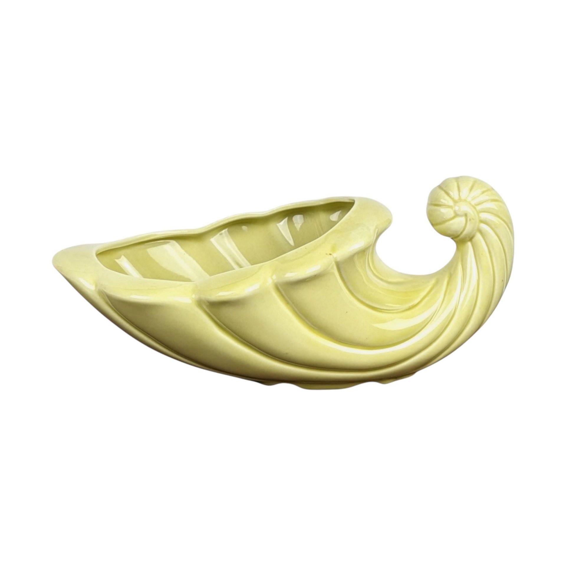 Vintage Yellow Cornucopia Planter