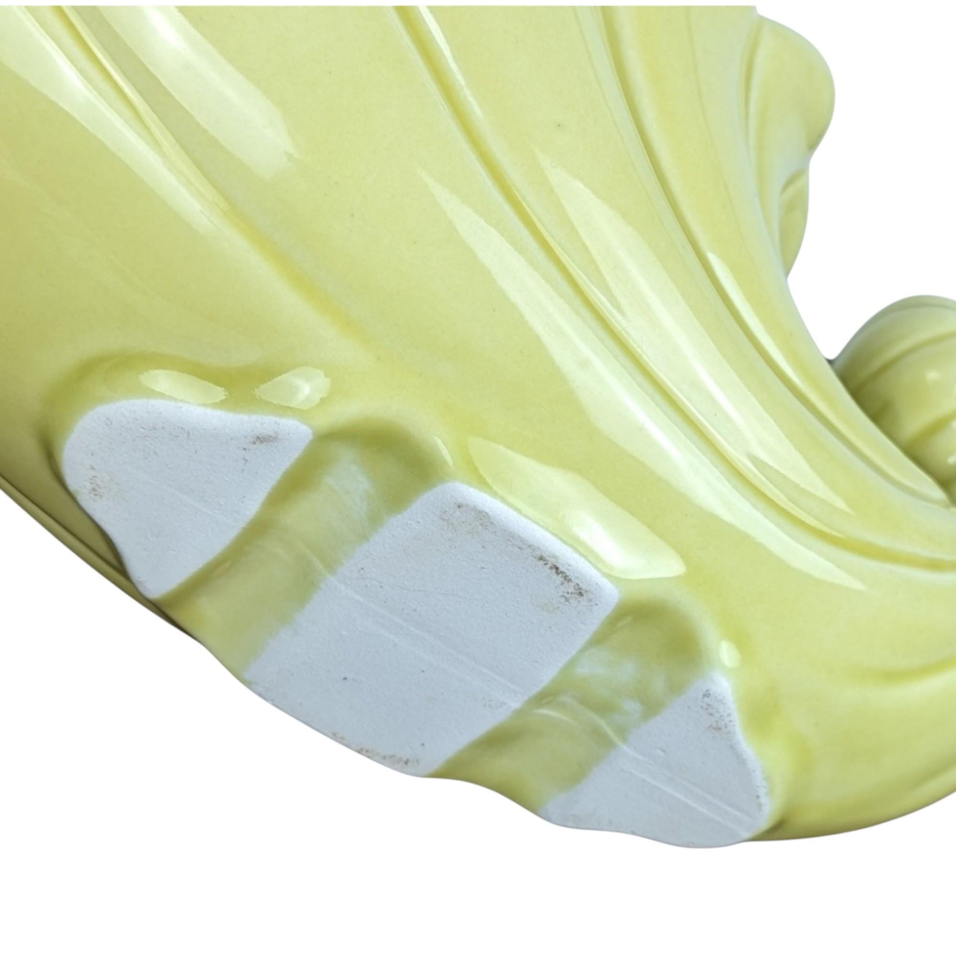 Vintage Yellow Cornucopia Planter