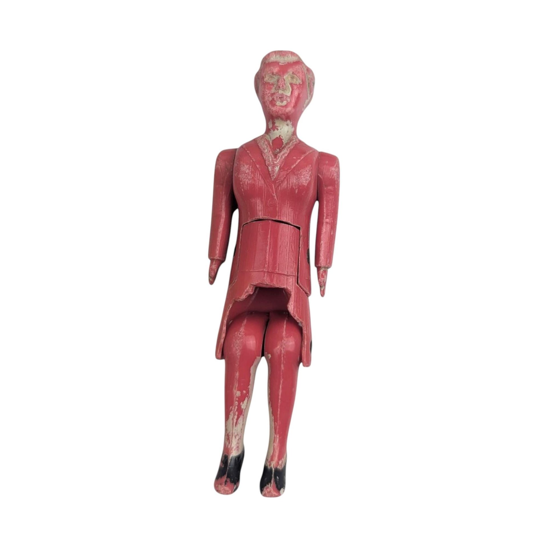 1940s Renwal Plastic Dollhouse Figures: Mother No 43 and Father No 44