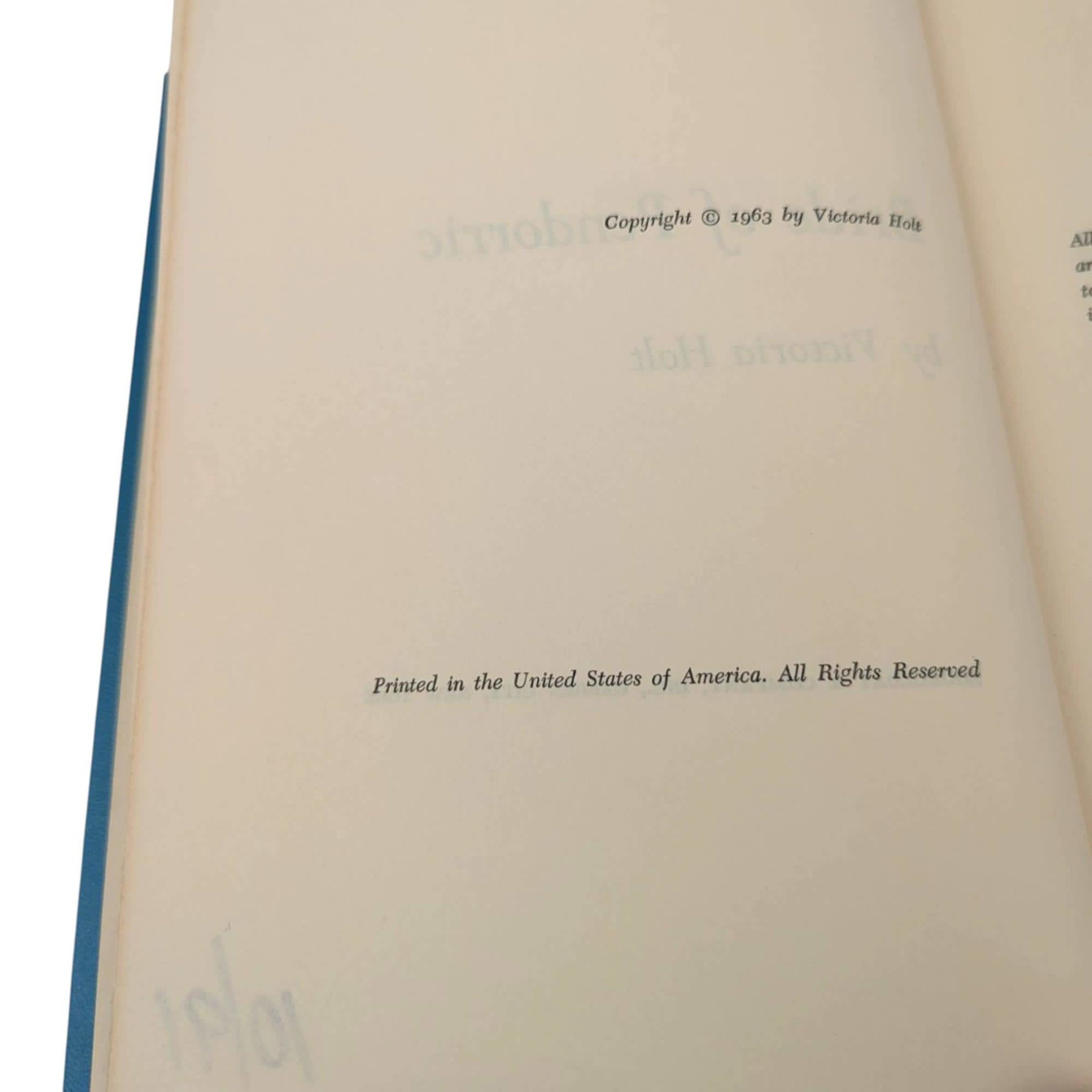 1963 Bride of Pendorric Victoria Holt Hardcover