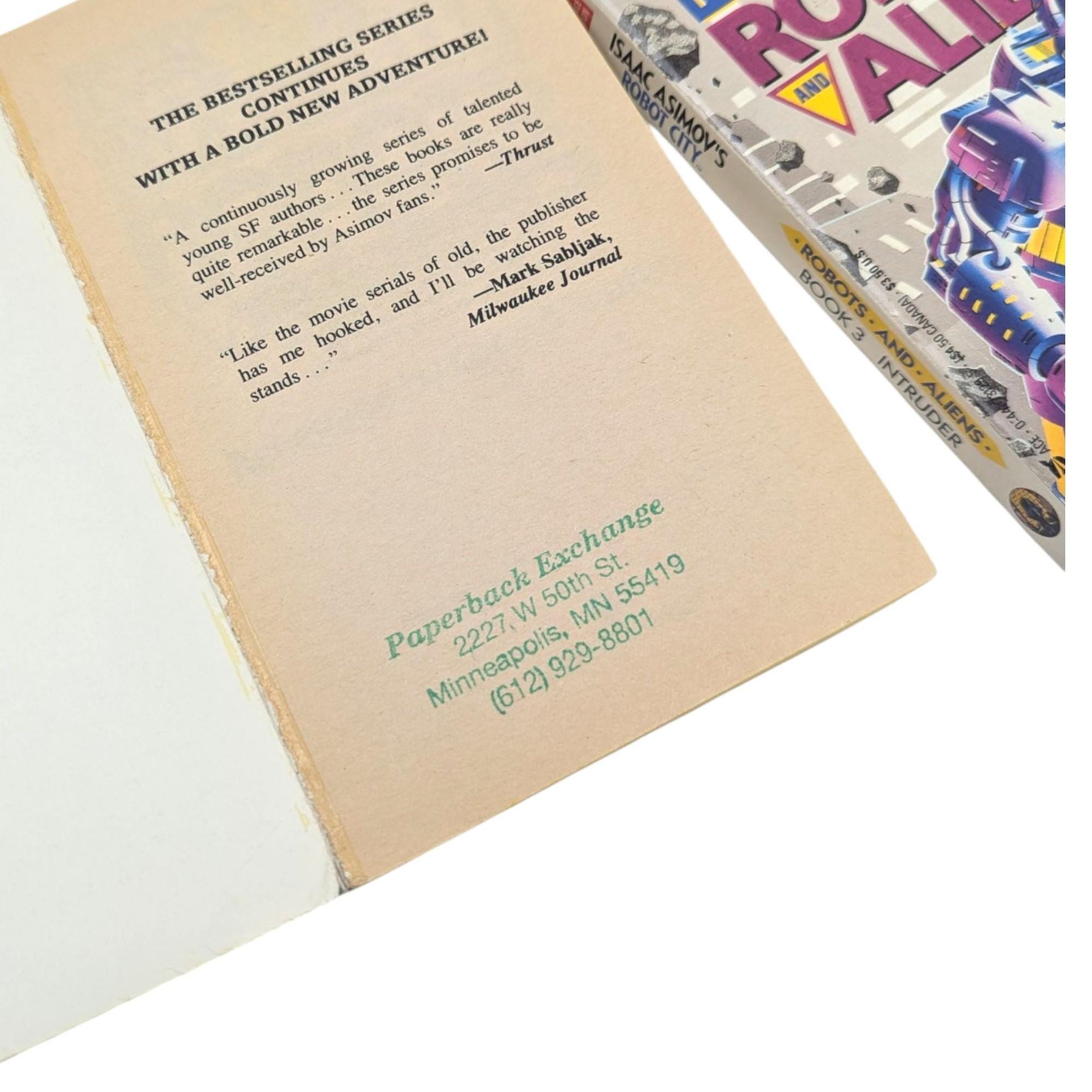 1989 Isaac Asimov Robots and Aliens Paperback Books: Set of 3