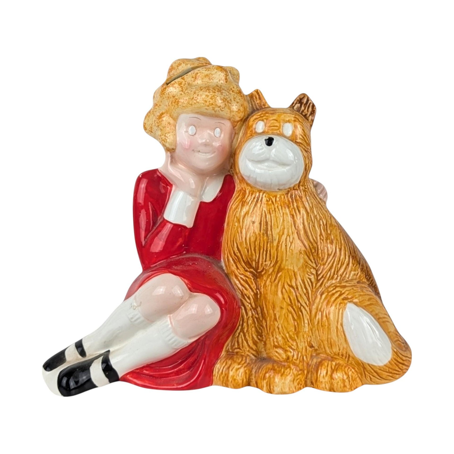 1982 Little Orphan Annie and Sandy Ceramic Bank