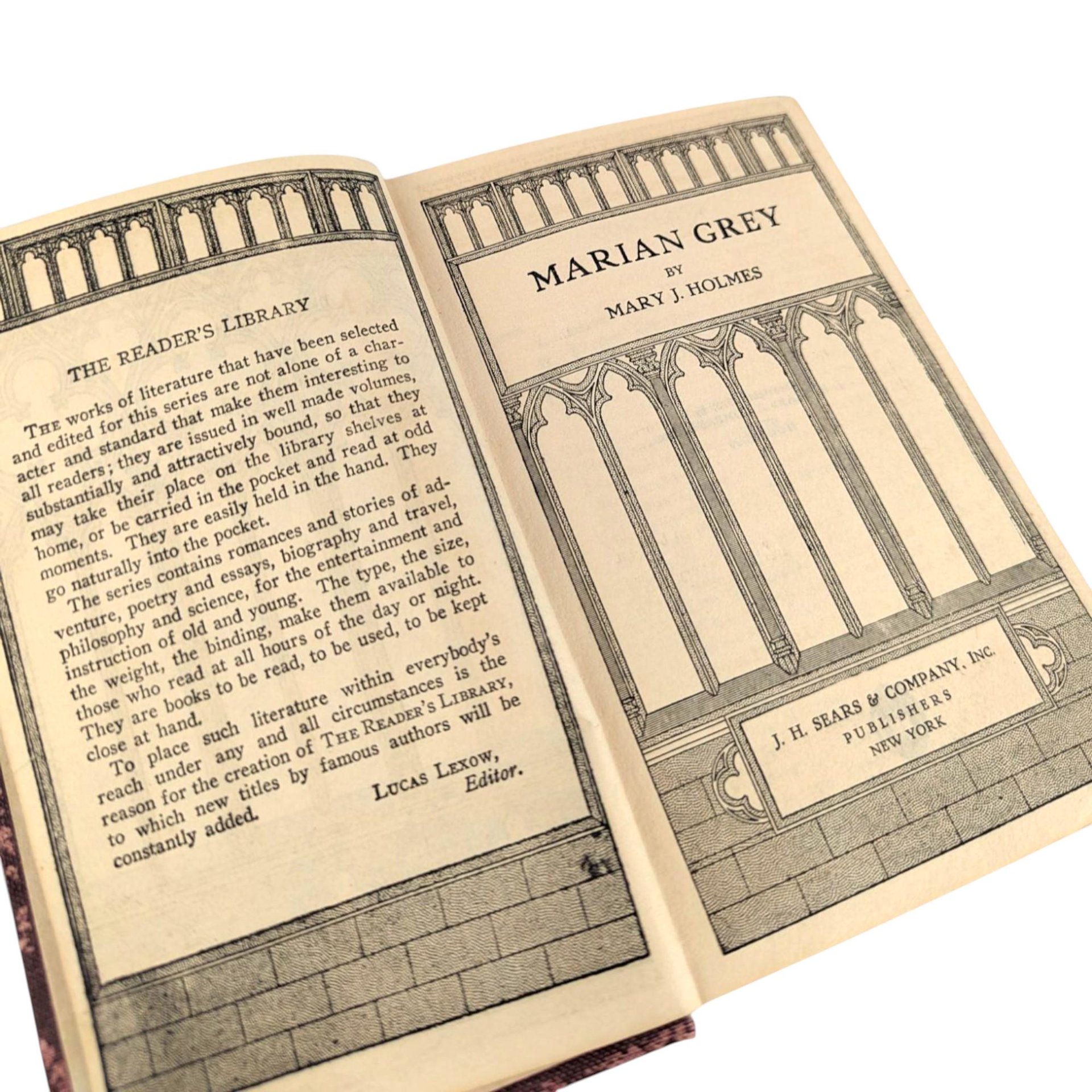 1923 'Marian Grey' by Mary J. Holmes Softcover Book