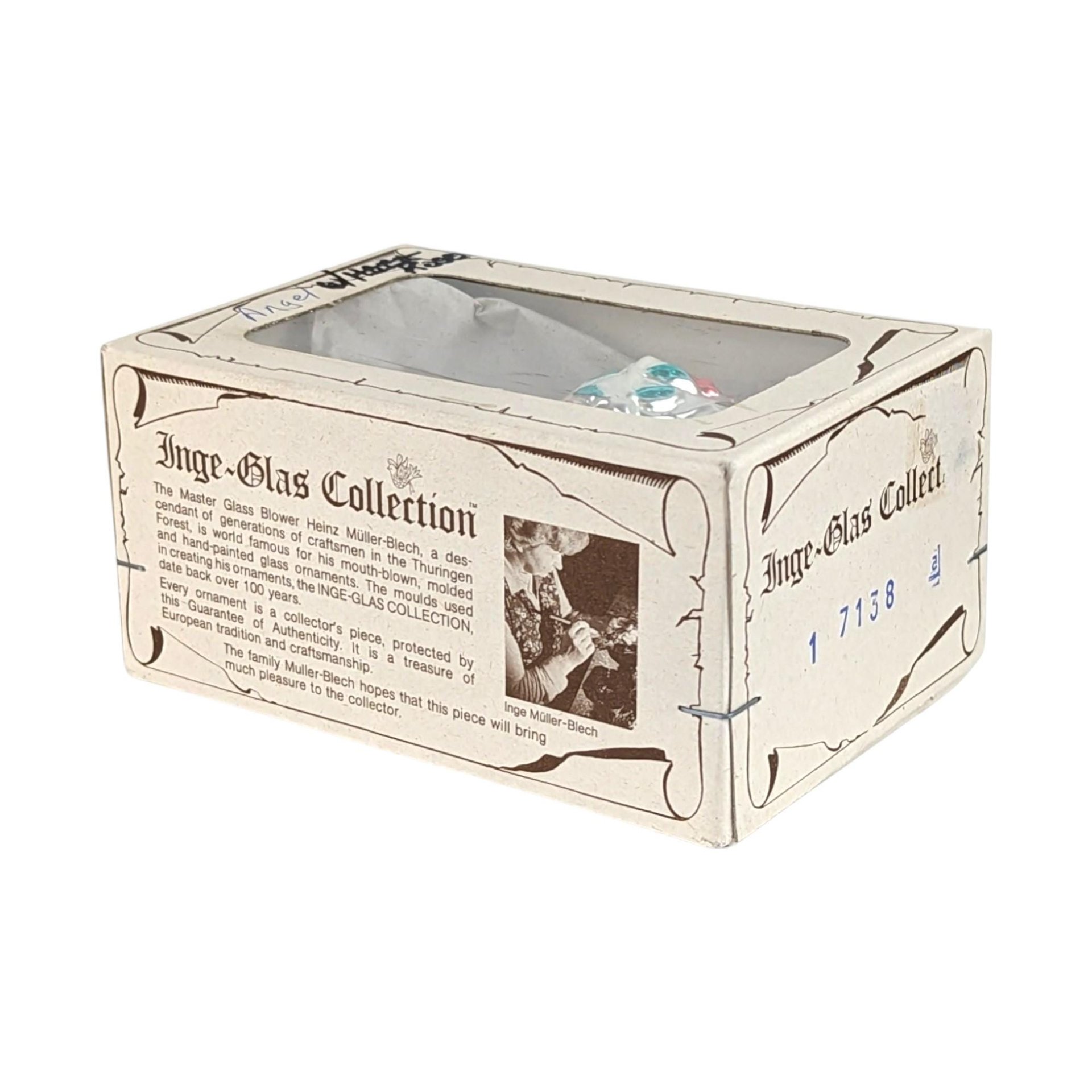 1982 Inge Glass Angel with Roses Ornament