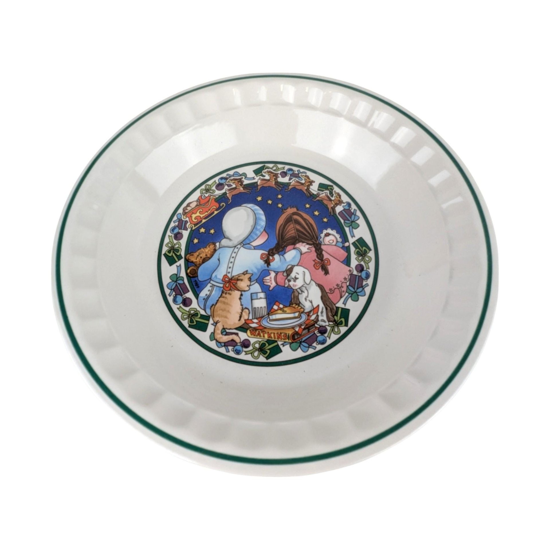 1989 Watkins Country Kids Christmas Pie Dish