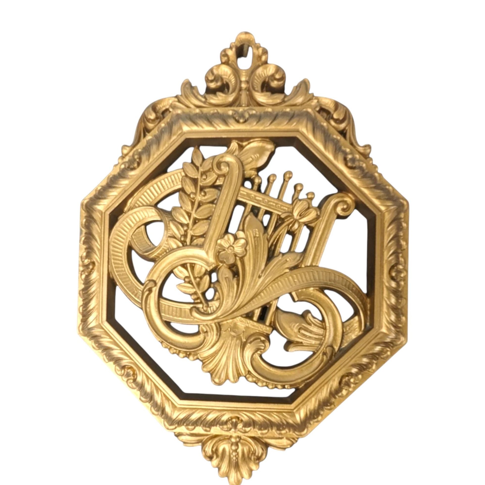 1976 Homco Gold Musical Instrument Wall Hangings